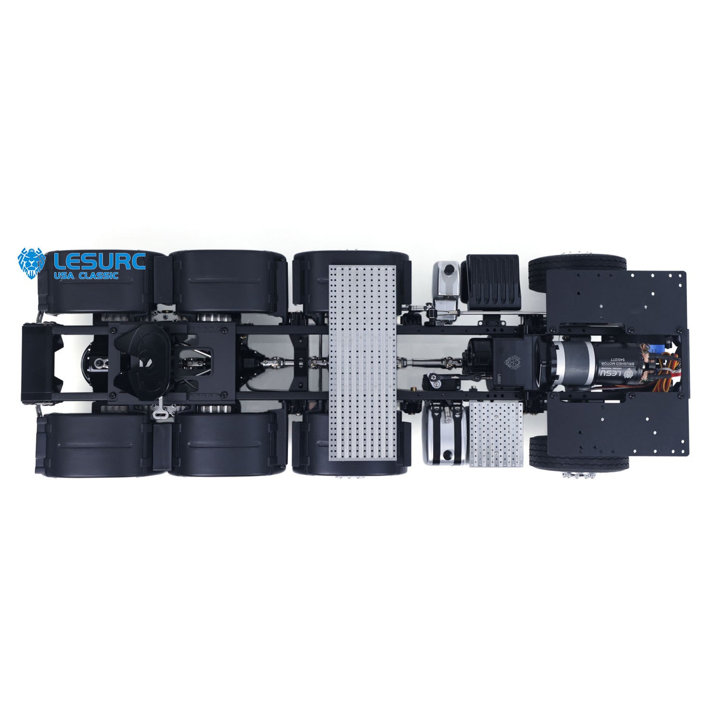 LESU 8x8 Aluminum Alloy Heavy-Duty Chassis with 2Speed Transmission 540 Brushed Motor SAVOX Servo for 1/14 RC Tractor Truck DIY Builds