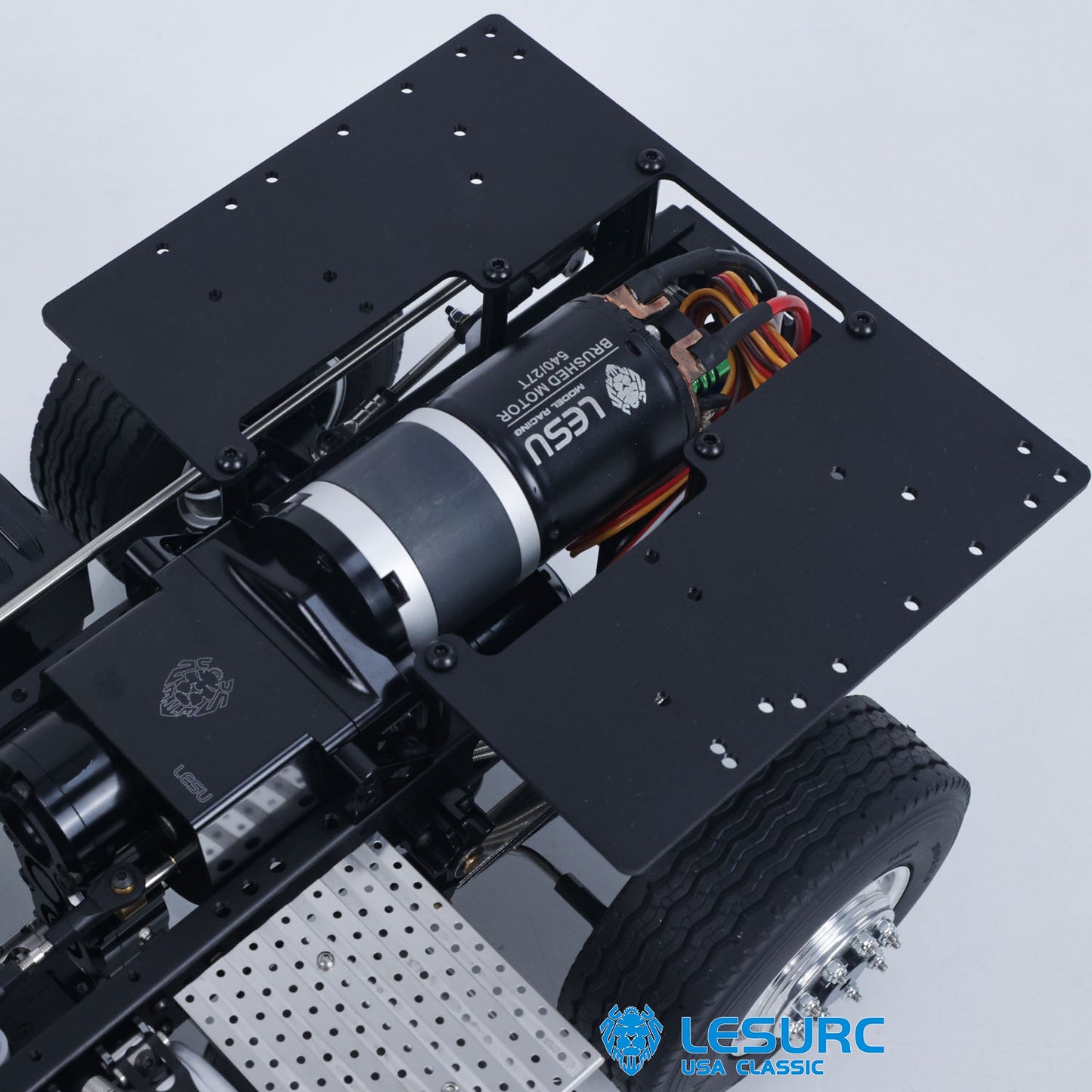 LESU 8x8 Aluminum Alloy Heavy-Duty Chassis with 2Speed Transmission 540 Brushed Motor SAVOX Servo for 1/14 RC Tractor Truck DIY Builds