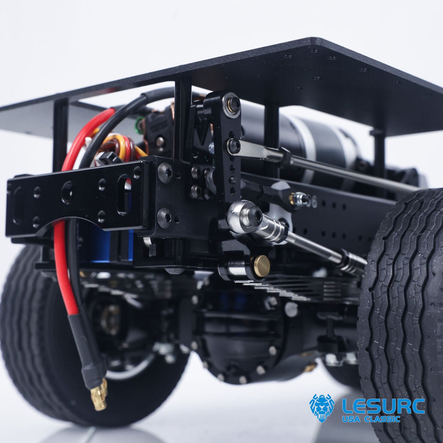 LESU 8x8 Aluminum Alloy Heavy-Duty Chassis with 2Speed Transmission 540 Brushed Motor SAVOX Servo for 1/14 RC Tractor Truck DIY Builds