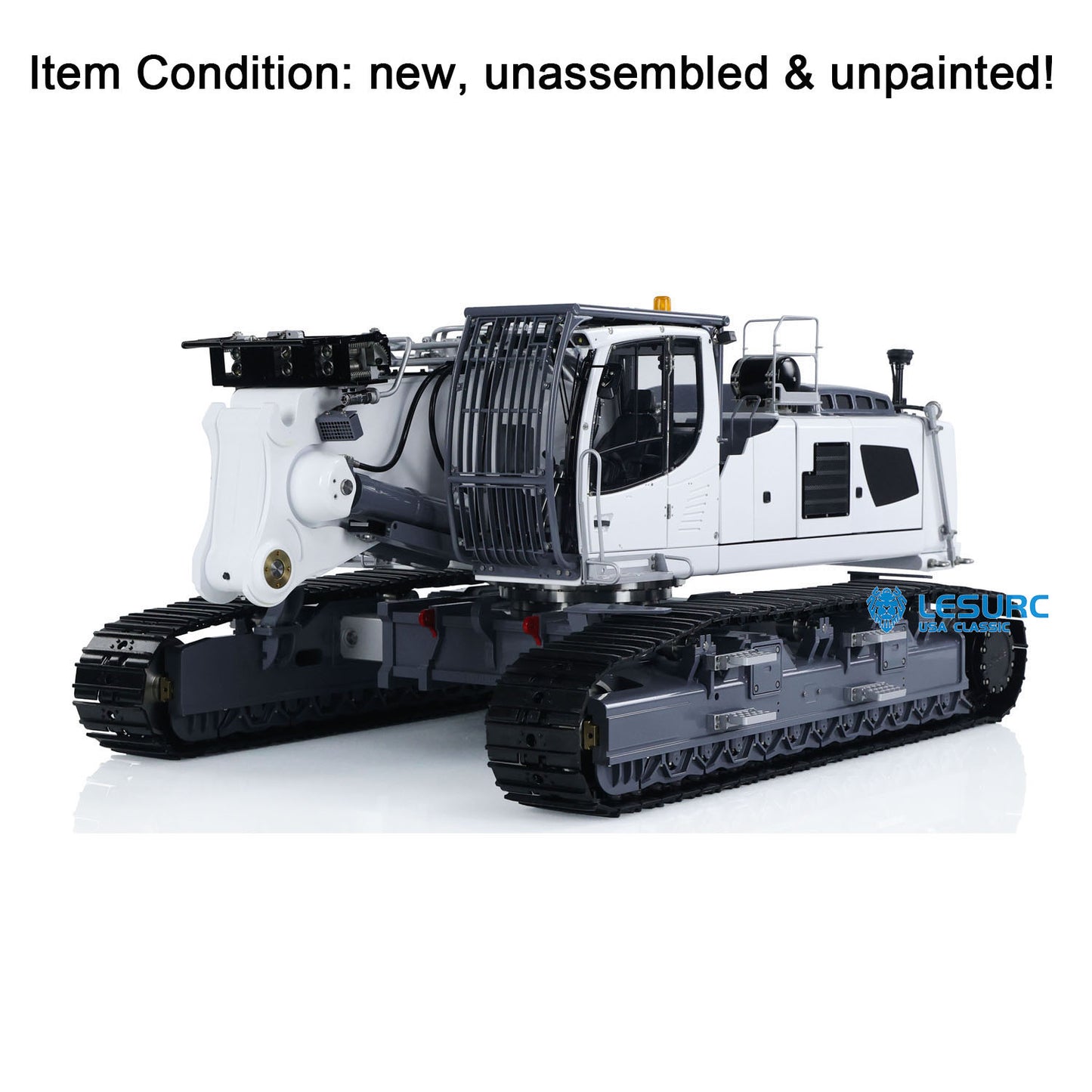 LESU Metal 1/14 RC Full Hydraulic Excavator LR960 KIT DIY Demolition Arm Heavy Digger Model Engineering Vehicle Unassembled