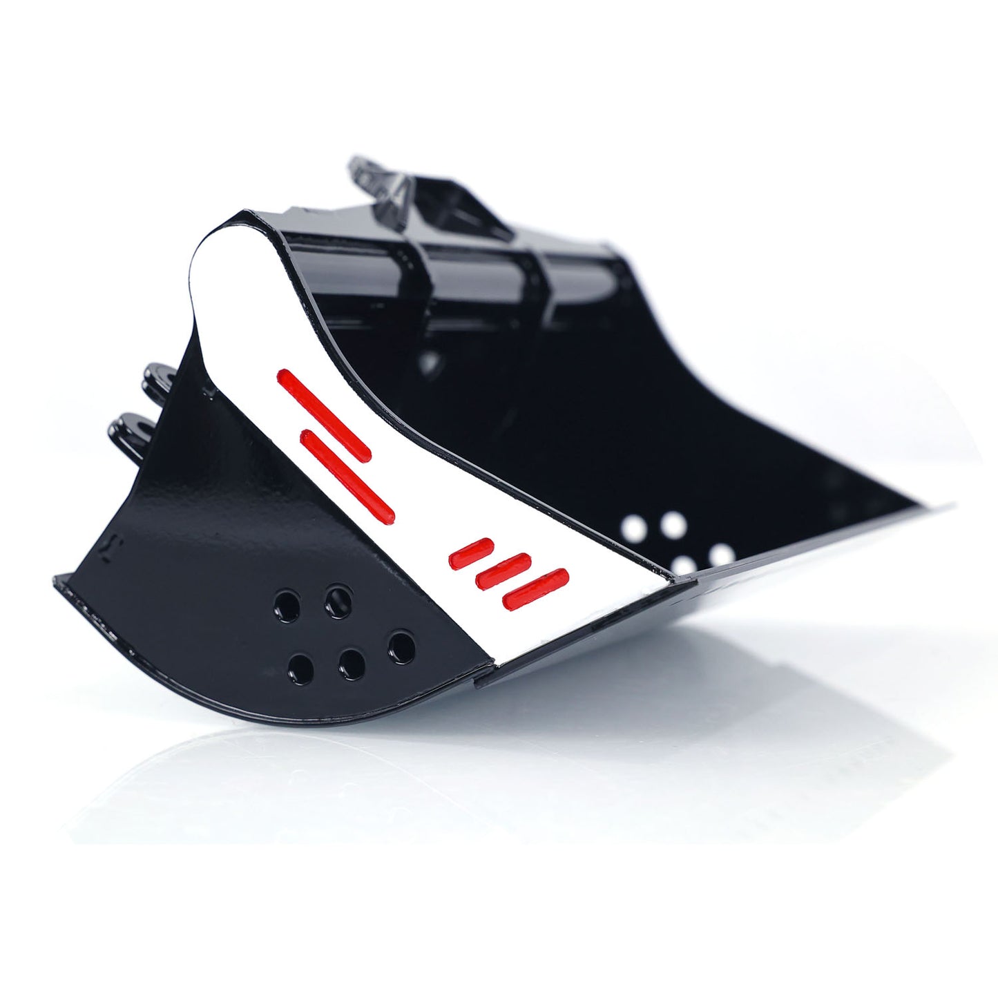 LESU Metal Fork Curved Blade Ripper Quick Release Compactor Tiltable Bucket for RC Excavator 1/14 ET35 Hydraulic Electric Digger