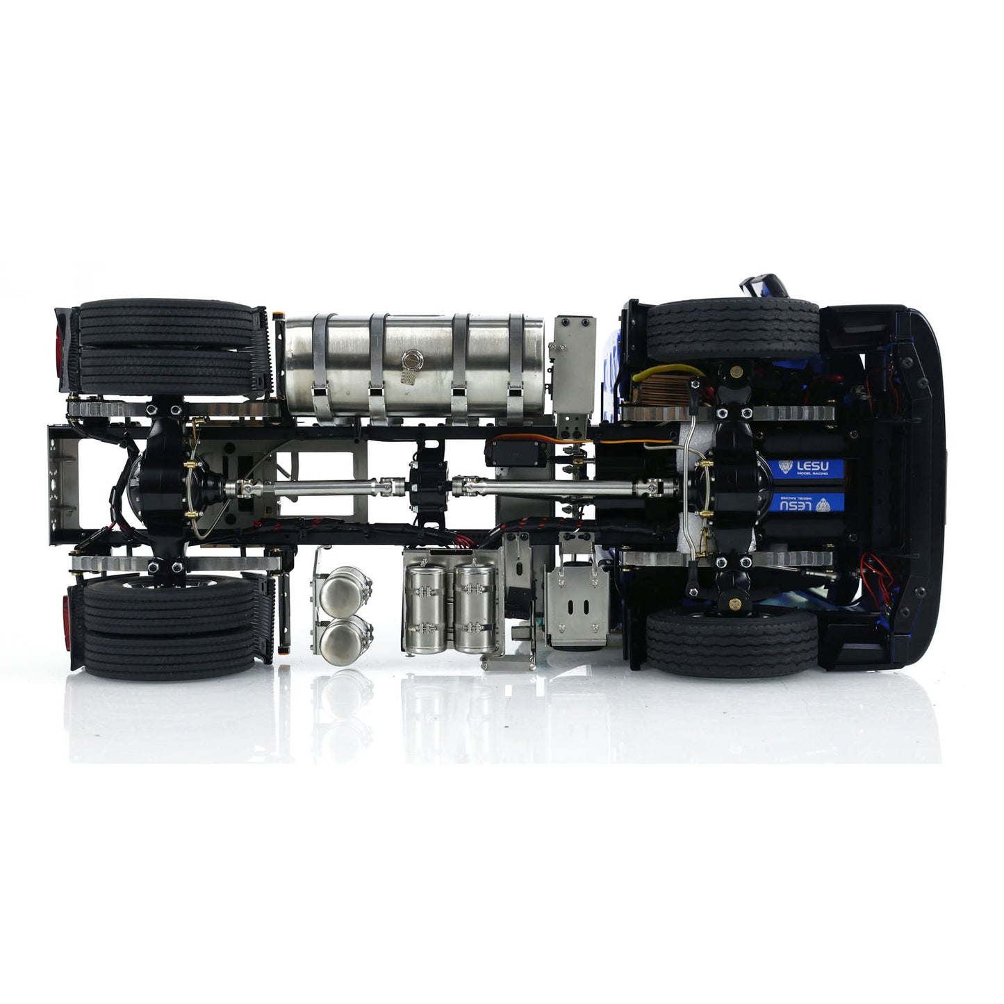 IN Stock LESU 4x4 RC Tractor Truck 1/14 RTR Painted Assembled Radio Controlled Car Light Battery Metal Chassis ESC Motor