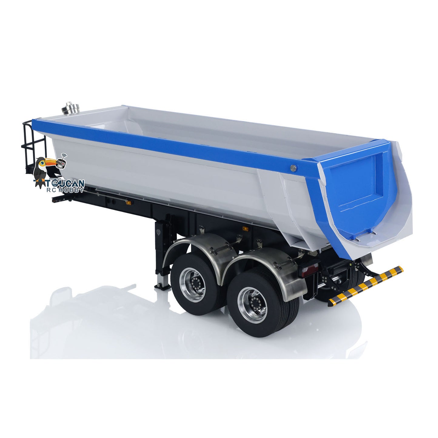LESU 1/14 Metal Hydraulic Lifting Semi Trailer Dump Truck For Tractor Truck DIY RC Model With U Bucket A0006 Electric Legs