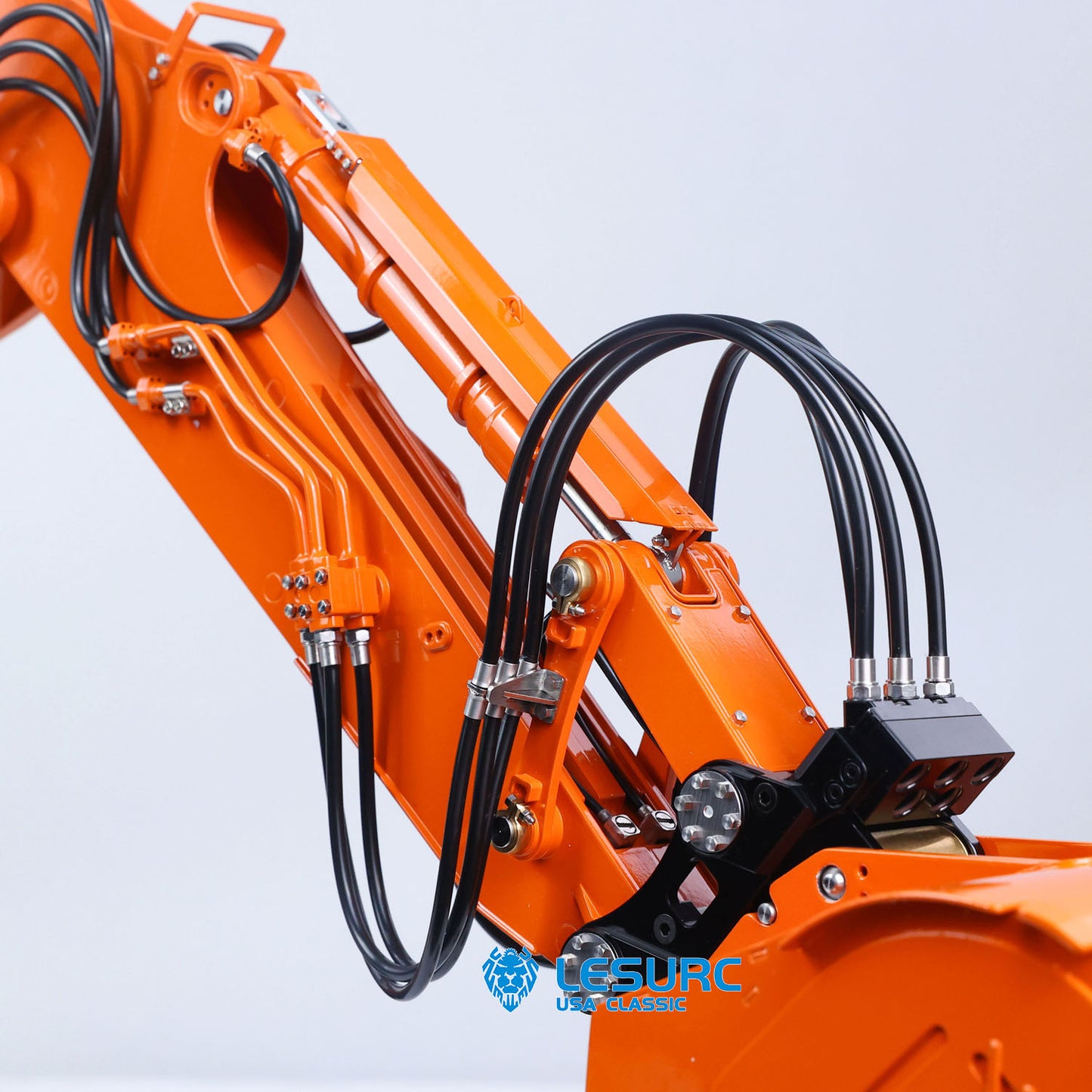 LESU LR956 1/14 Metal RC Hydraulic Excavator B0040 7CH 3Arms Digger Quick Coupler Brushless Motor Radio Light Sound Smoke RTR