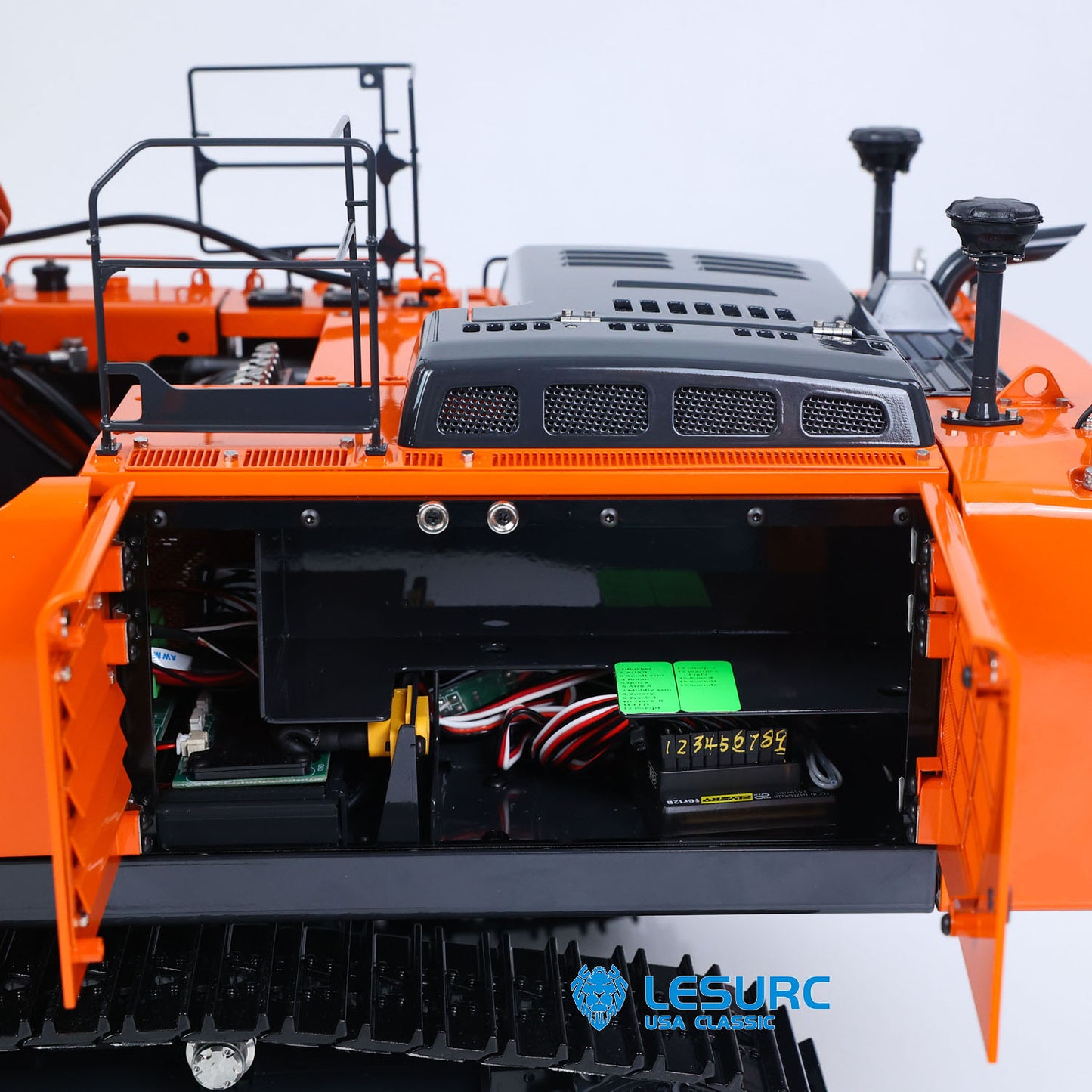 LESU LR956 1/14 Metal RC Hydraulic Excavator B0040 7CH 3Arms Digger Quick Coupler Brushless Motor Radio Light Sound Smoke RTR