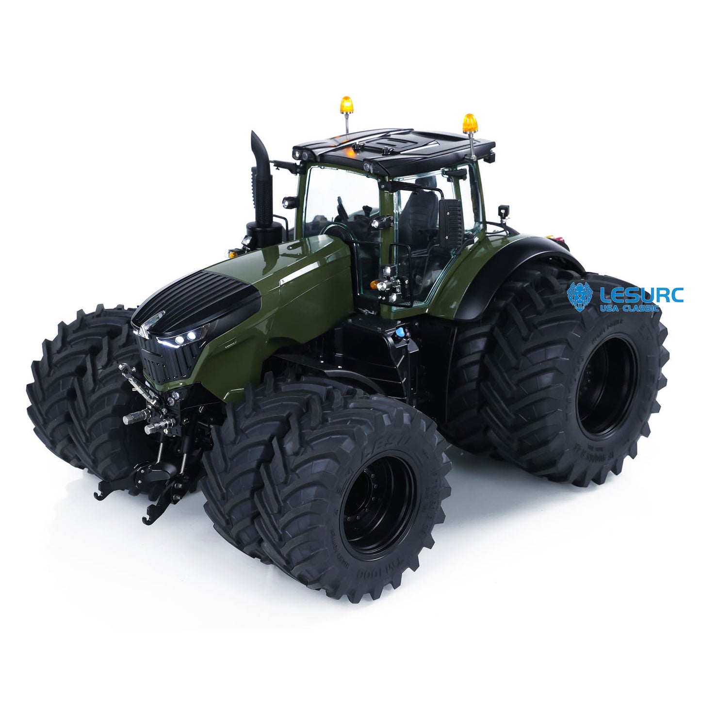 LESU AOUE 1050 Metal 1/14 Hydraulic RC Tractor Model 4x4 Agricultural Vehicle Double Wheels Frsky XE Radio Battery Smoke Sound