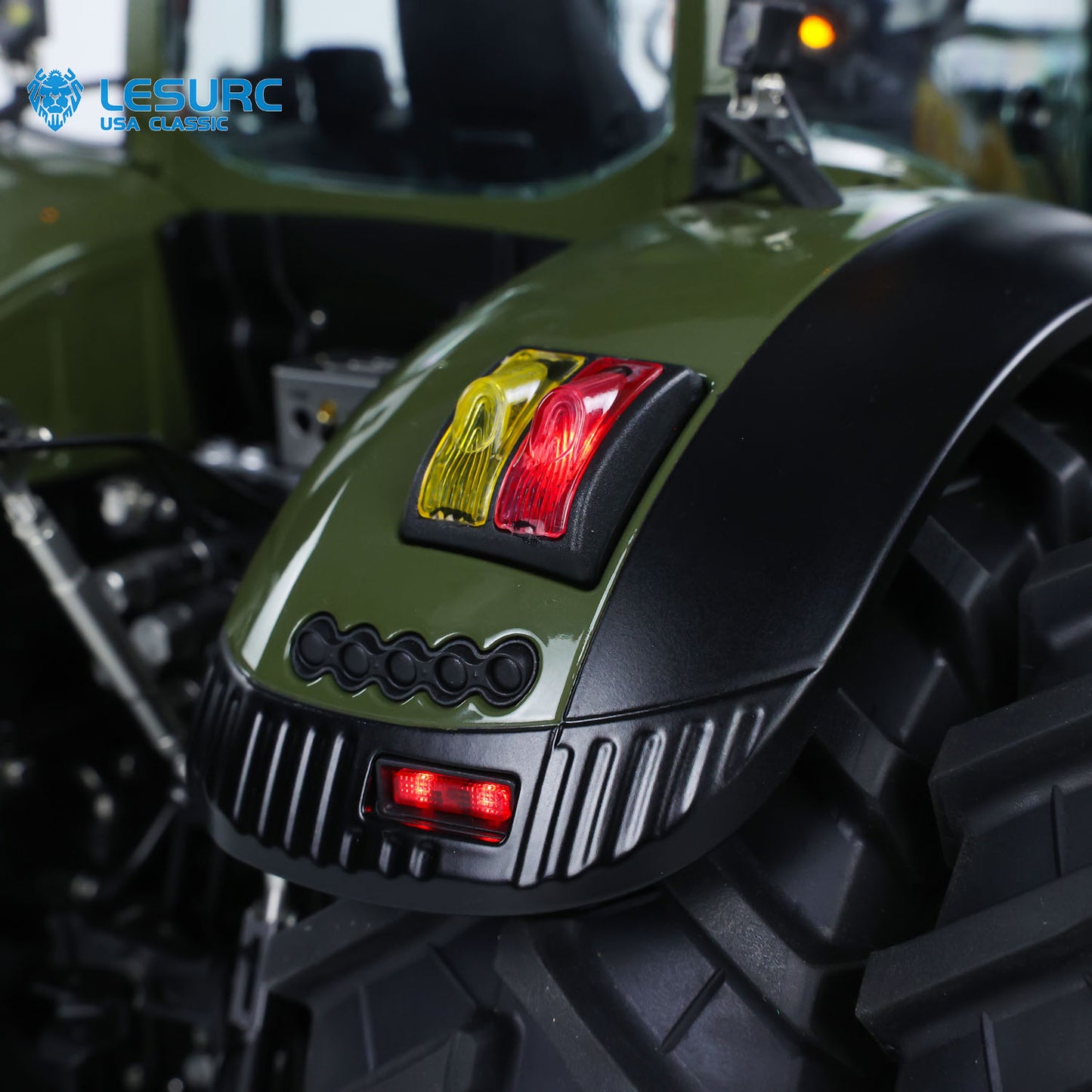 LESU AOUE 1050 Metal 1/14 Hydraulic RC Tractor Model 4x4 Agricultural Vehicle Double Wheels Frsky XE Radio Battery Smoke Sound