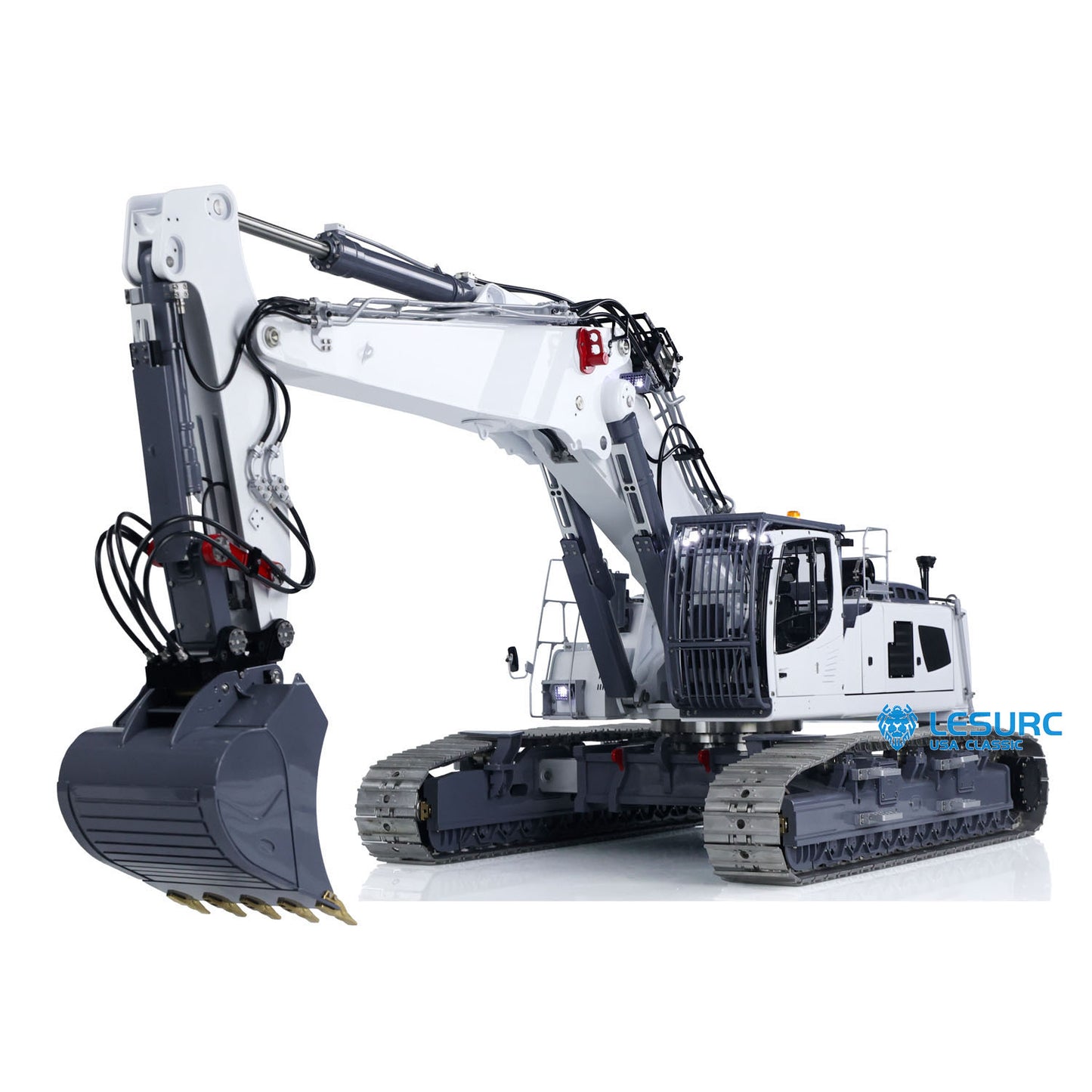 Metal LESU Aoue LR960 Finished Heavy Digger 1/14 RC Full Hydraulic Excavator Construction Vehicle Model Pump 13CH Valve Lights