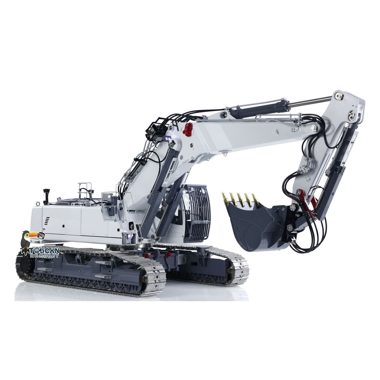 LESU 1/14 RC Heavy Full Hydraulic Demolition Excavator Aoue LR960 RTR Two Type Arms Digger Model Engineering Vehicle XE Radio