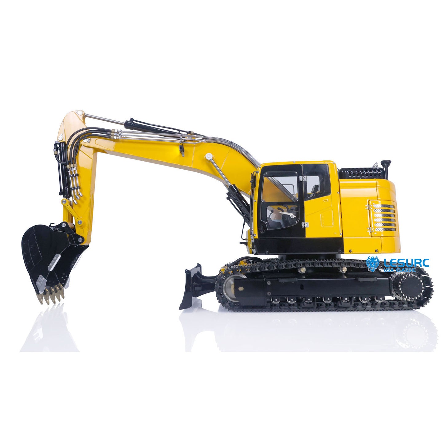 LESU 1/14 RC Hydraulic Excavator ET26L 2-Arms Remote Control Metal Digger Assembled Model Construction Vehicles Lights