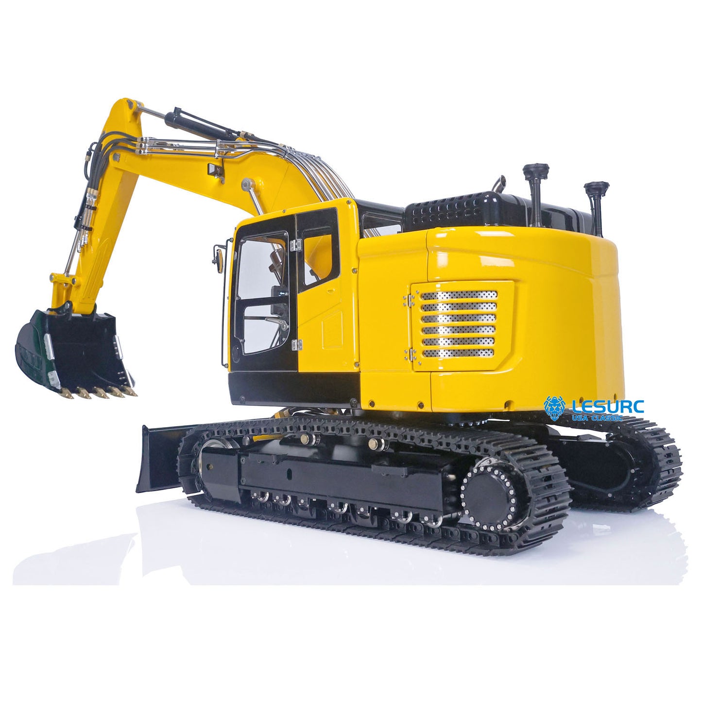 LESU 1/14 RC Hydraulic Excavator ET26L 2-Arms Remote Control Metal Digger Assembled Model Construction Vehicles Lights