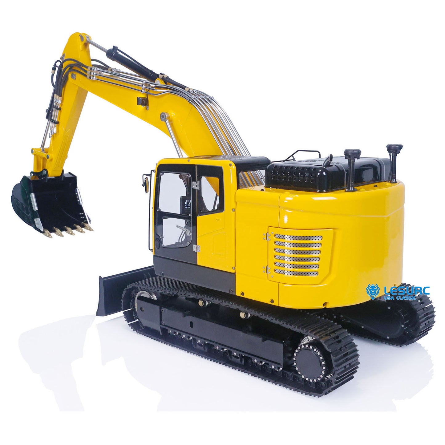 LESU 1/14 RC Hydraulic Excavator ET26L 2-Arms Remote Control Metal Digger Assembled Model Construction Vehicles Lights