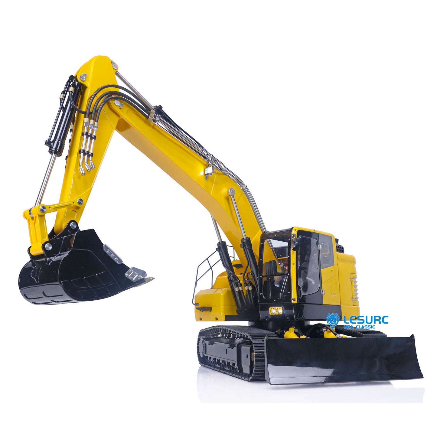 LESU 1/14 RC Hydraulic Excavator ET26L 2-Arms Remote Control Metal Digger Assembled Model Construction Vehicles Lights