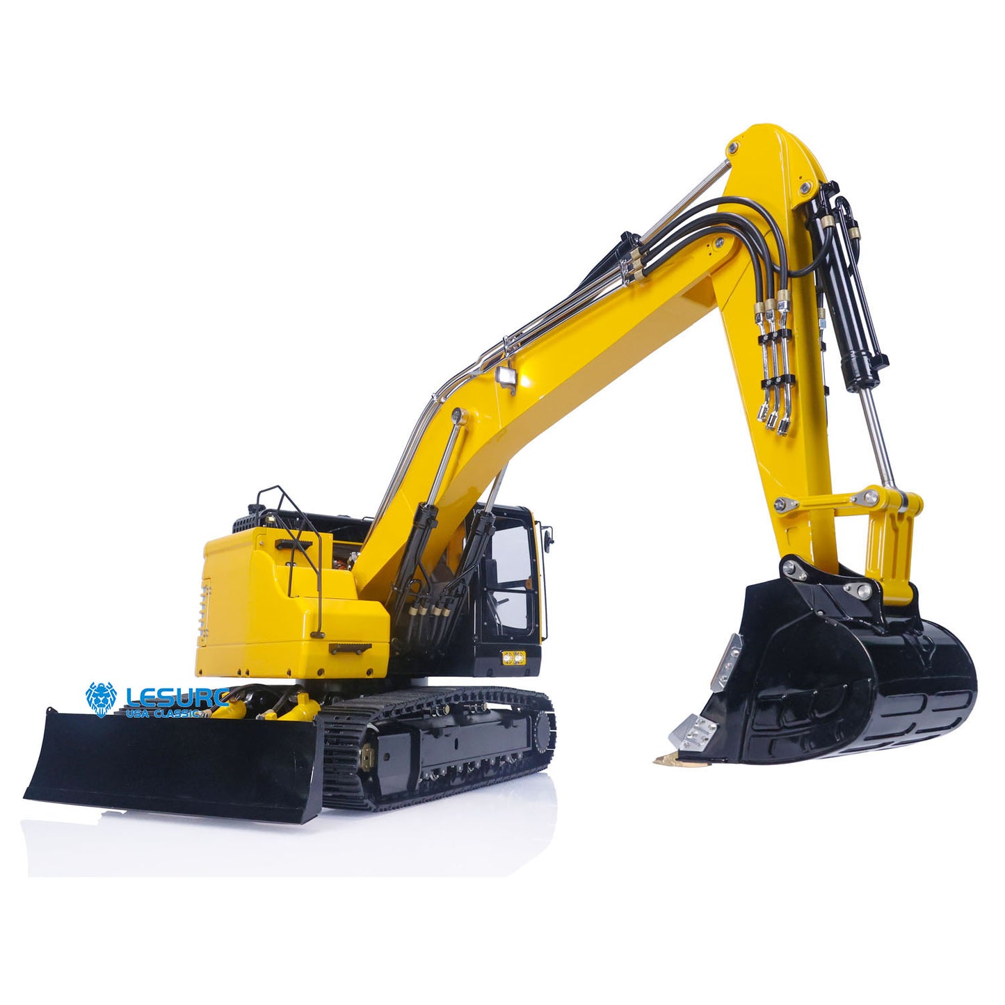 LESU 1/14 RC Hydraulic Excavator ET26L 2-Arms Remote Control Metal Digger Assembled Model Construction Vehicles Lights