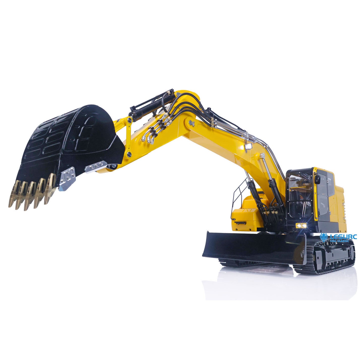 LESU 1/14 RC Hydraulic Excavator ET26L 2-Arms Remote Control Metal Digger Assembled Model Construction Vehicles Lights