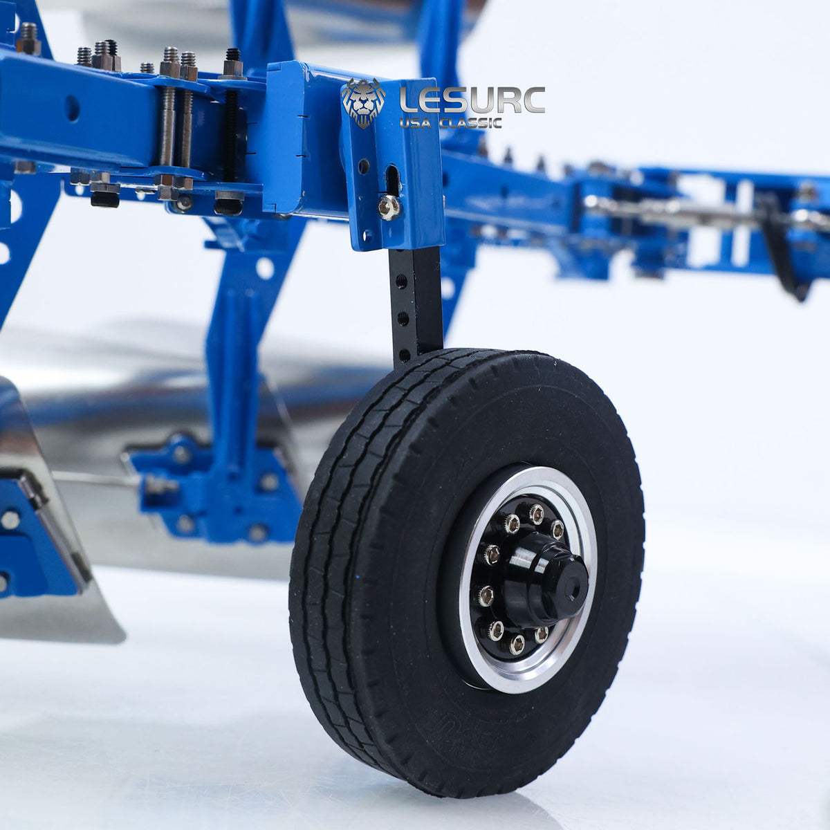 11.11 Flash Sale LESU Metal K500 Seedbed Pre-sowing Soil Preparation Machine Planter Plough Hydraulic Mounted Reversible Plow C0072 for 1/14 RC Hydraulic Tractor AOUE 1050 Model