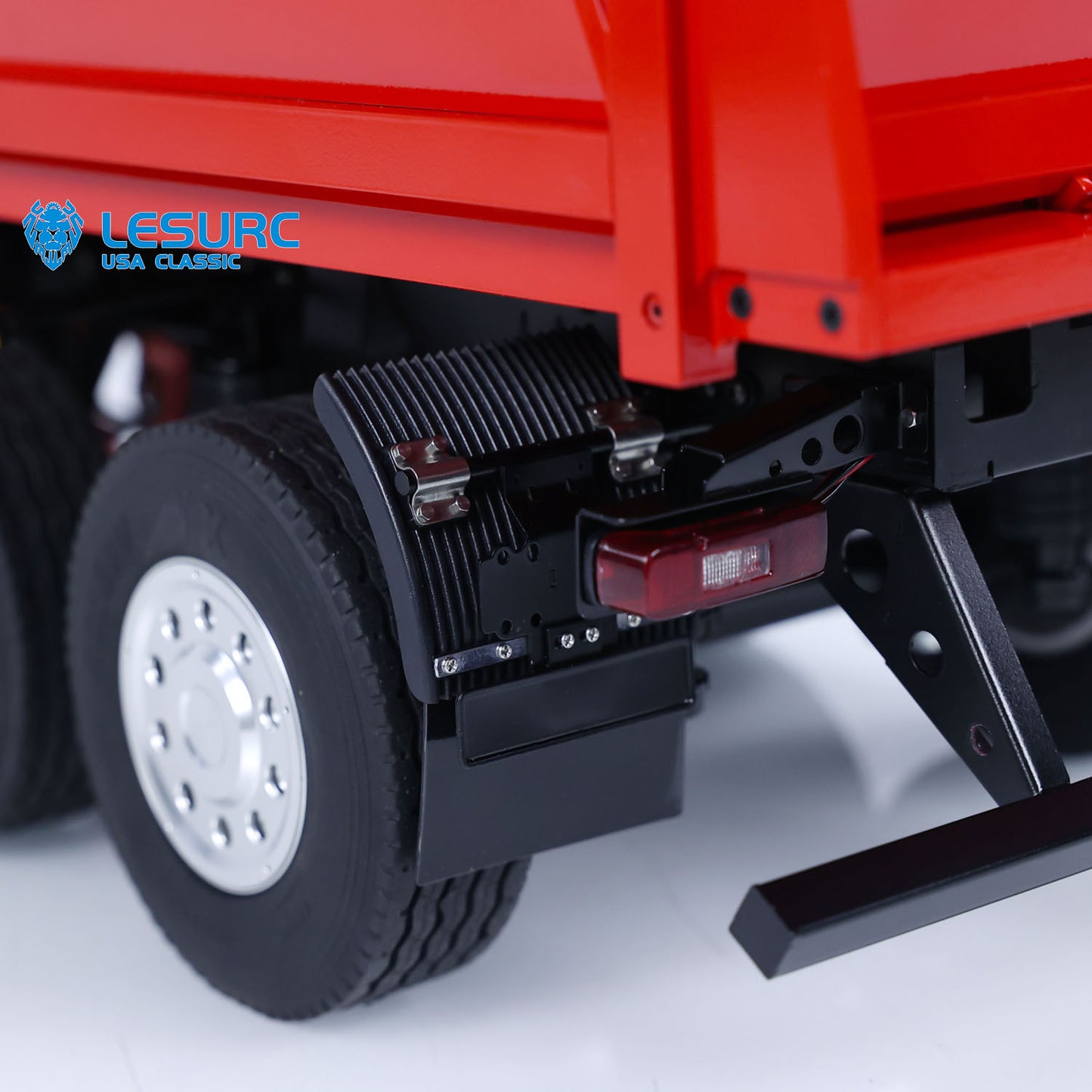 LESU Metal 1/14 2-Axle RC Hydraulic Equipment Radio Controlled Self-dumping Simulation Full Trailer DIY Models Painted