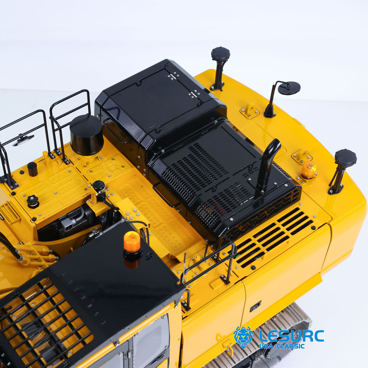LESU PC500 1/14 RC Metal Excavator B0020 Model Hydraulic Crawler Digger with Rock Arm Light System 3CH Valve Brushless Motor ESC