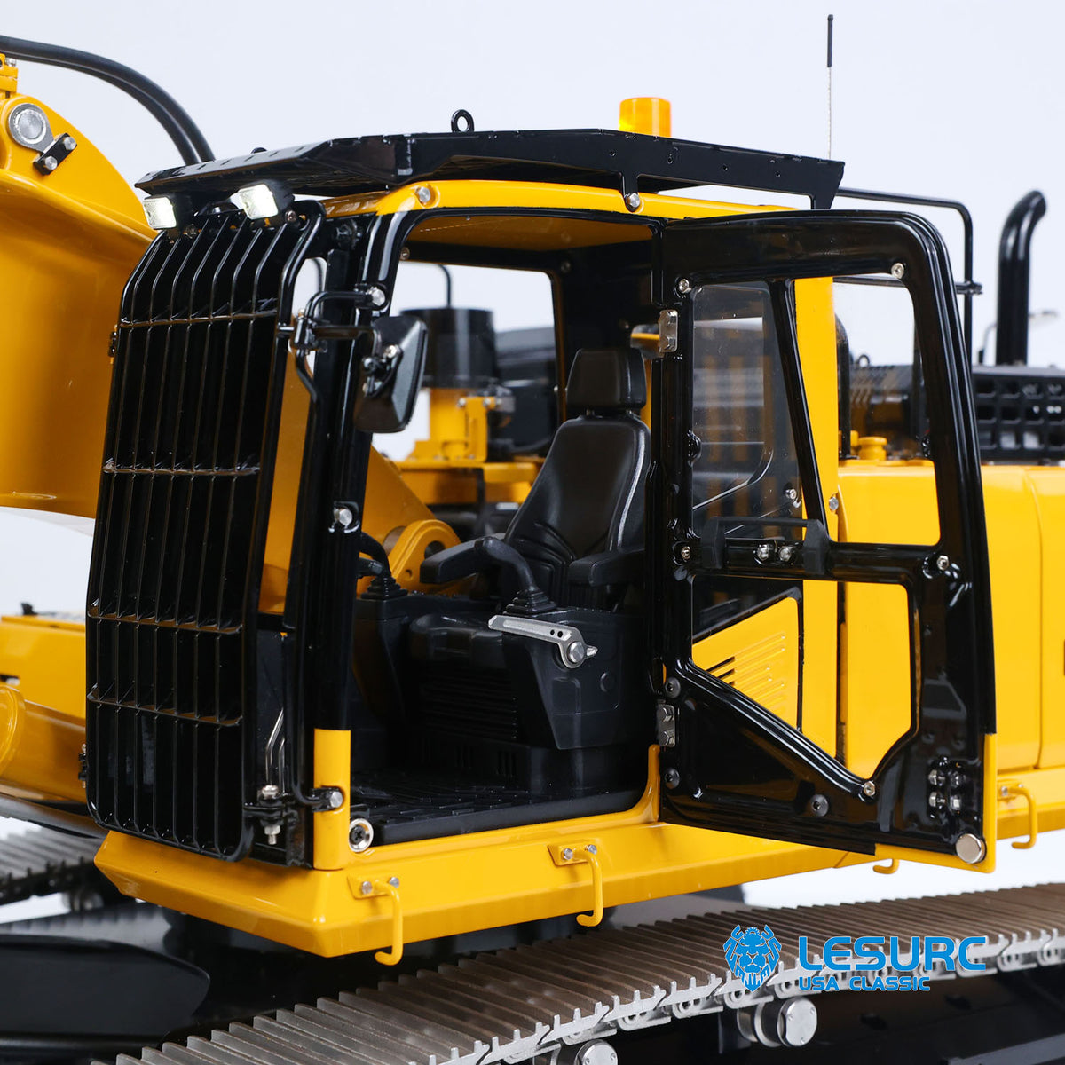 LESU PC500 1/14 RC Metal Excavator B0020 Model Hydraulic Crawler Digger with Rock Arm Light System 3CH Valve Brushless Motor ESC
