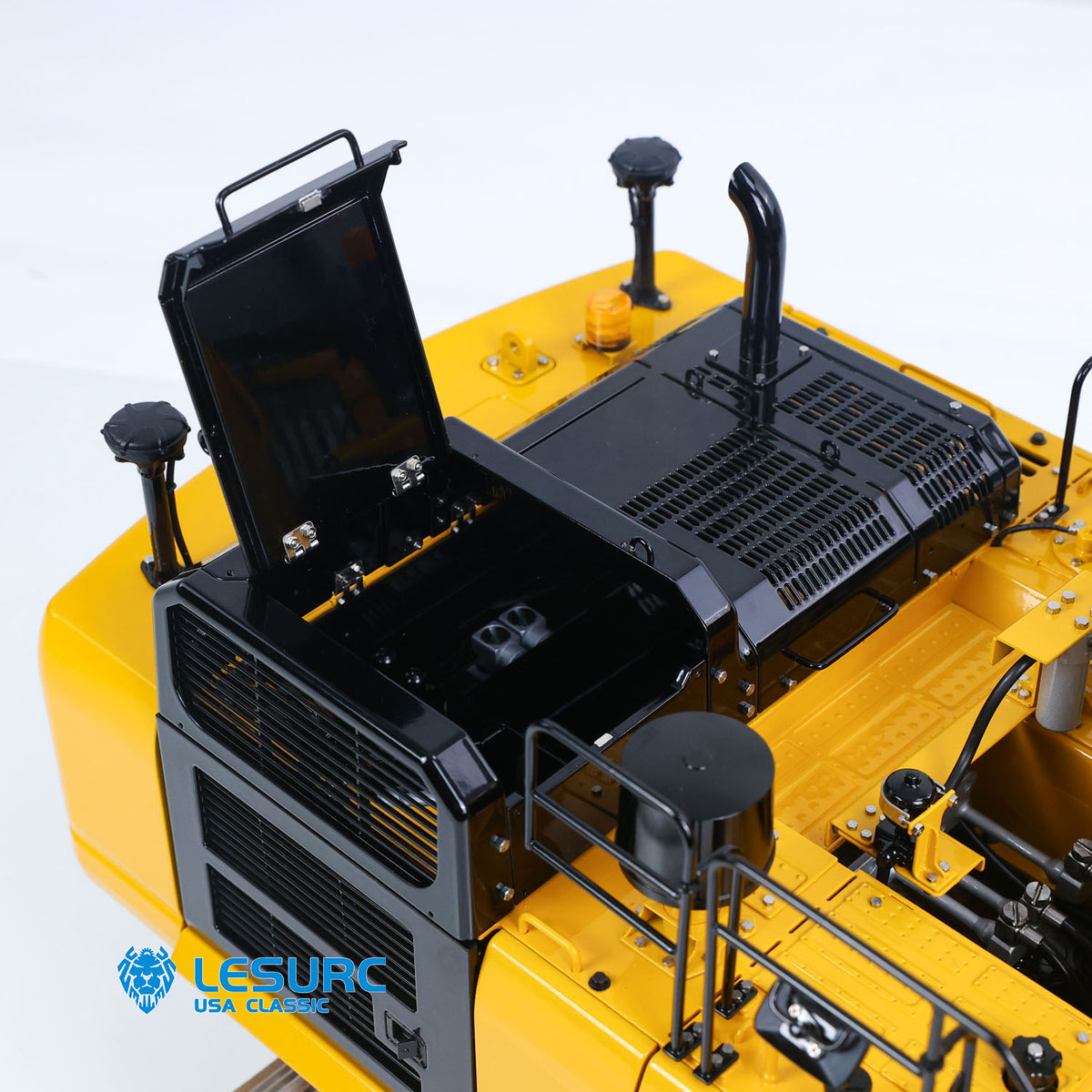 LESU PC500 1/14 RC Metal Excavator B0020 Model Hydraulic Crawler Digger with Rock Arm Light System 3CH Valve Brushless Motor ESC