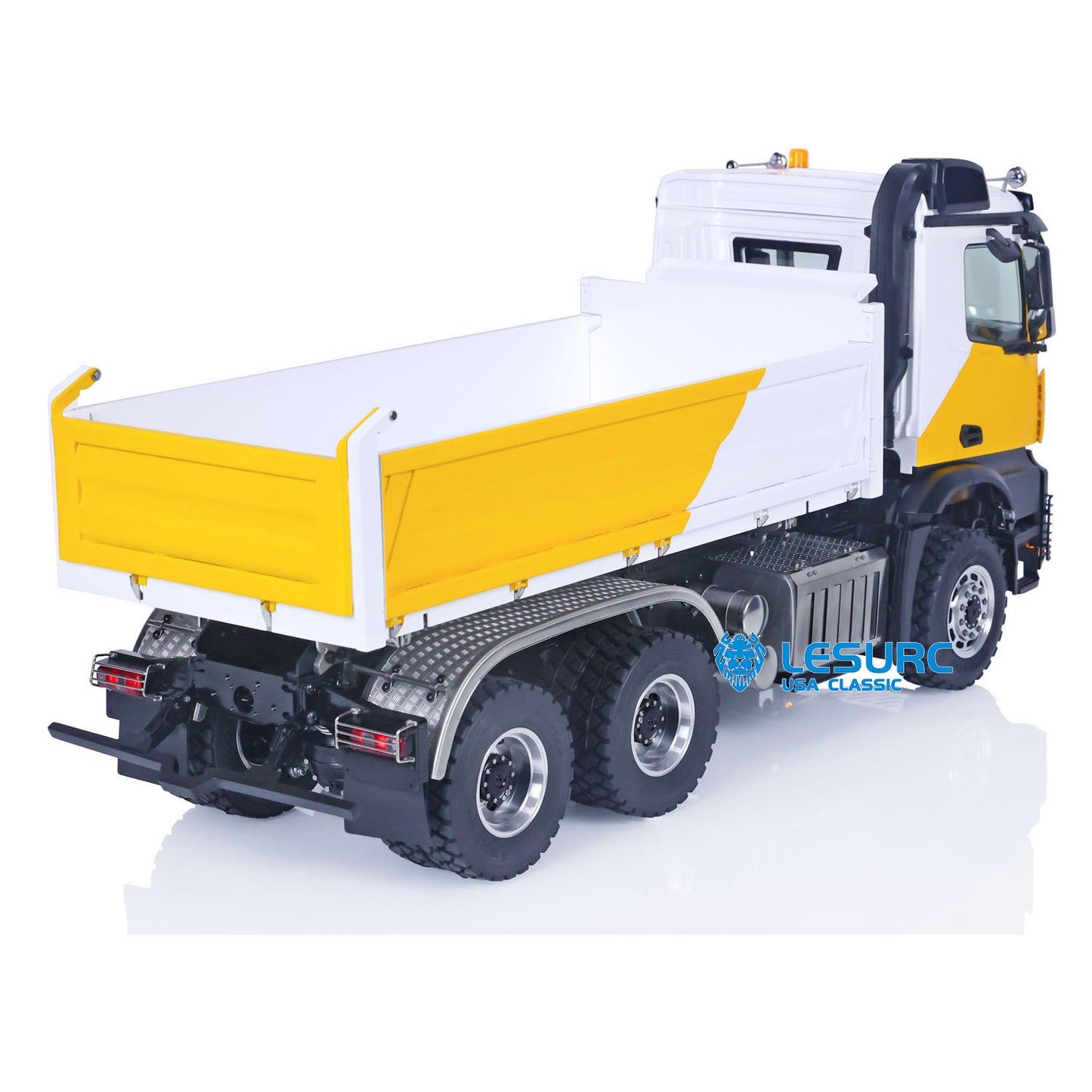 LESU K3363 Cabin 1/14 Metal 6x6 RC Hydraulic Dump Truck Model FlySky I6S Radio Controller 3 Speed Transmission Differential Lock for Club Events