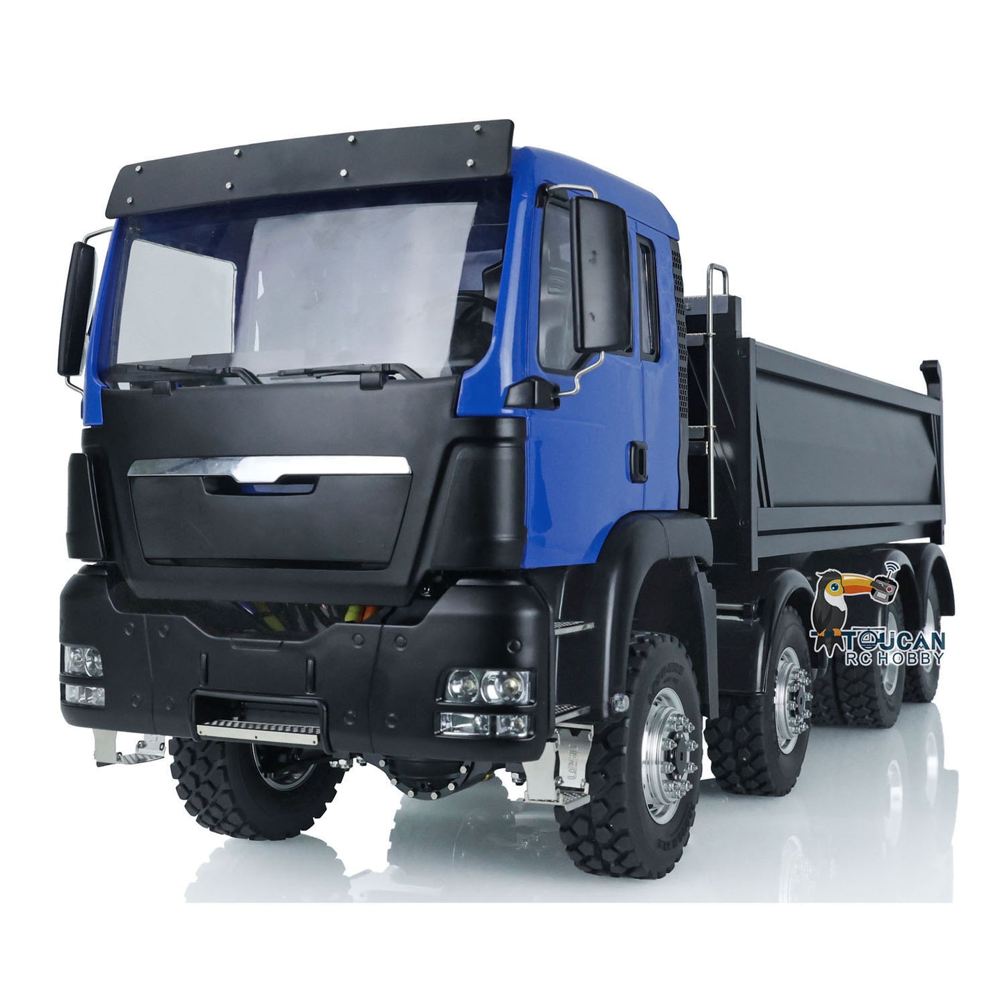 In Stock LESU 1/14 8*8 Hydraulic Painted RC Dumper Tipper For Truck Bucket Model W/ Motor ESC Servo Light Sound W/O Battery