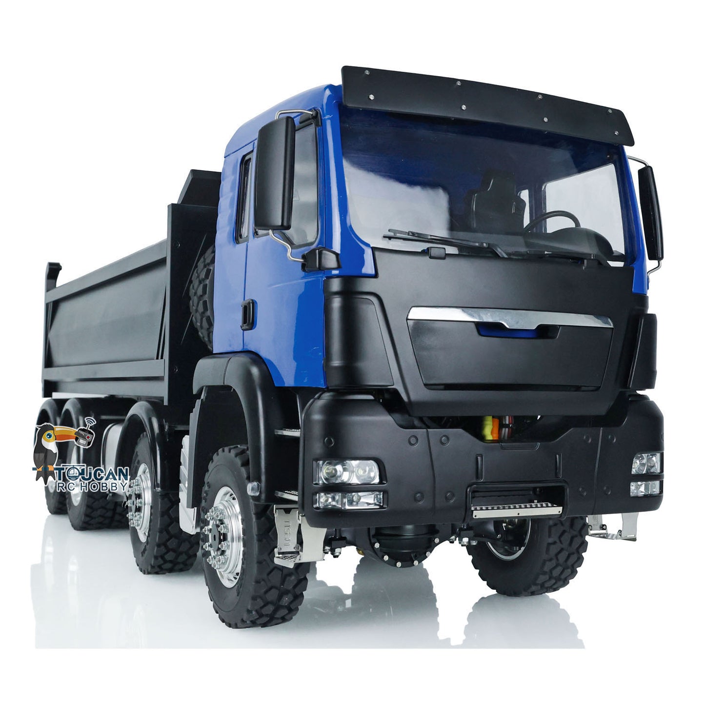 In Stock LESU 1/14 8*8 Hydraulic Painted RC Dumper Tipper For Truck Bucket Model W/ Motor ESC Servo Light Sound W/O Battery