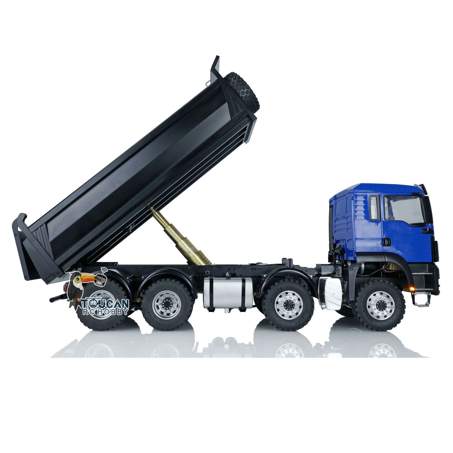 In Stock LESU 1/14 8*8 Hydraulic Painted RC Dumper Tipper For Truck Bucket Model W/ Motor ESC Servo Light Sound W/O Battery