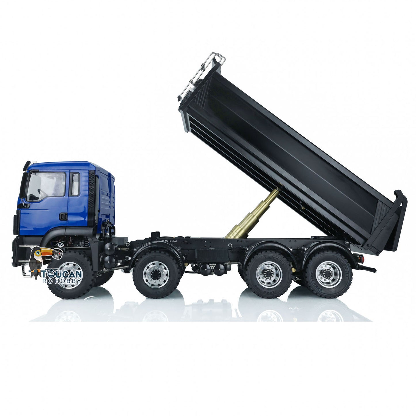 In Stock LESU 1/14 8*8 Hydraulic Painted RC Dumper Tipper For Truck Bucket Model W/ Motor ESC Servo Light Sound W/O Battery