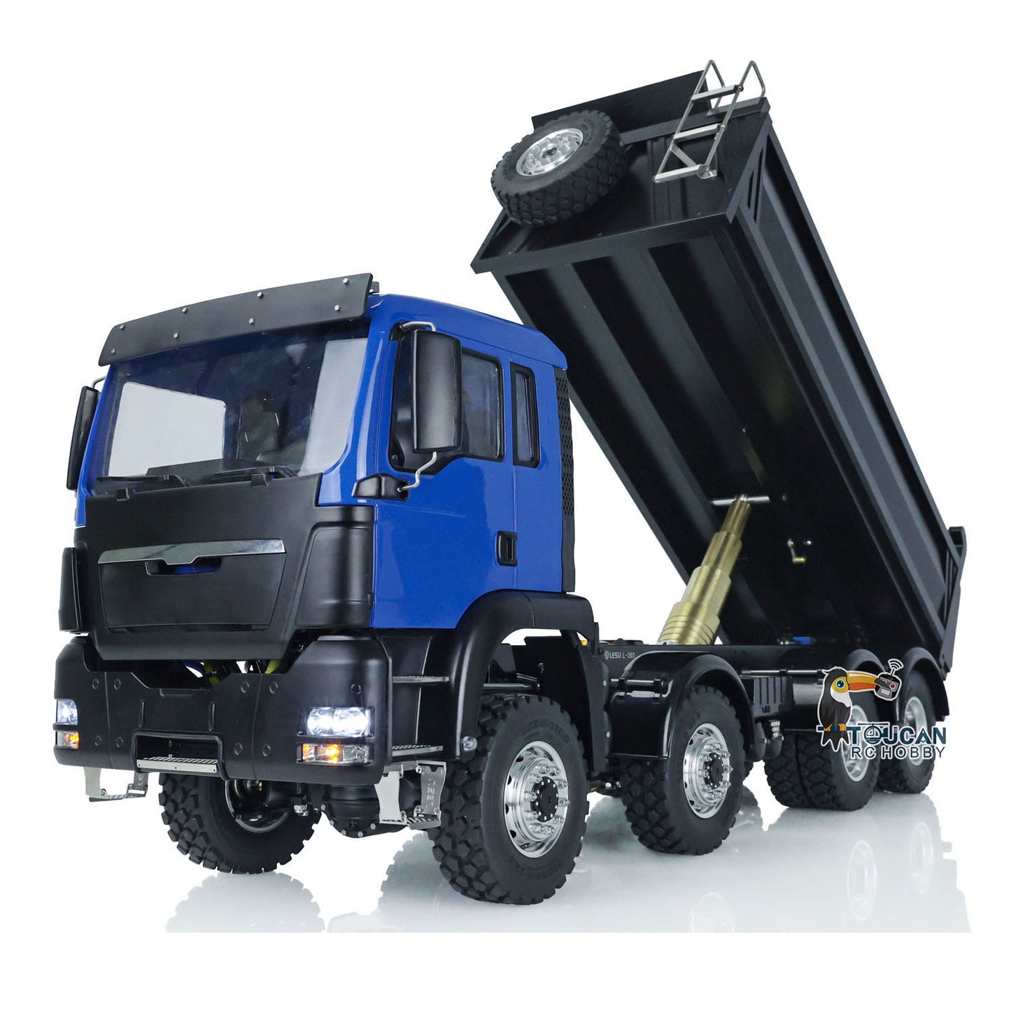 In Stock LESU 1/14 8*8 Hydraulic Painted RC Dumper Tipper For Truck Bucket Model W/ Motor ESC Servo Light Sound W/O Battery