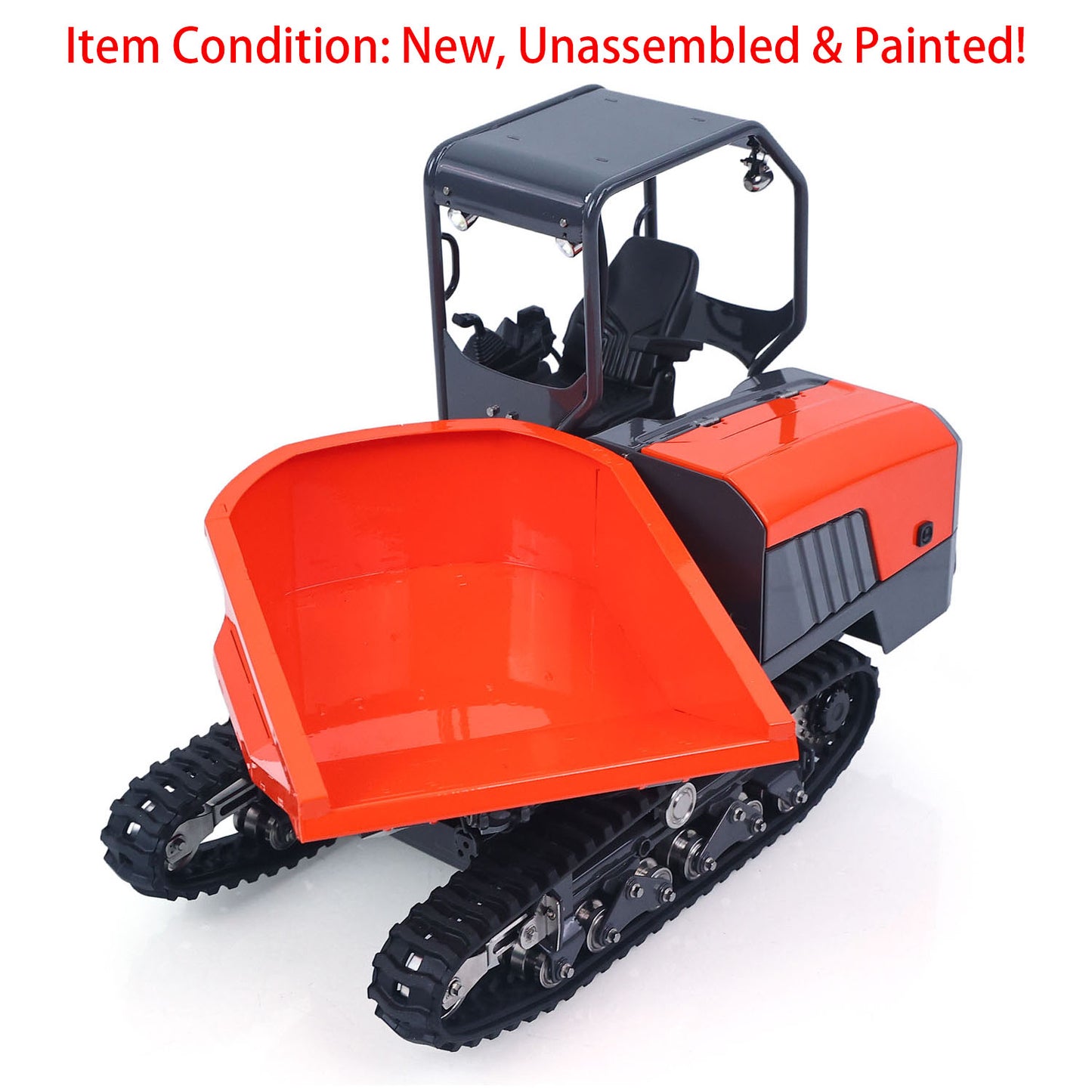 1/14 Hydraulic Remote Control Tracked Dumper KC300HR-5 Unpainted KIT LESU Metal RC Tipper Model Light Sound System No Battery