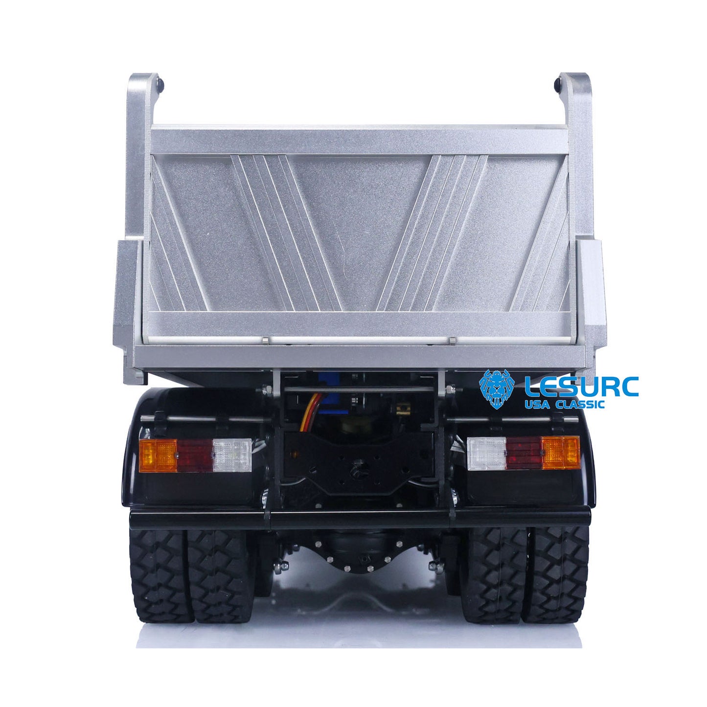 LESU 1/14 Ready To Run Remote Controlled Hydraulic Dump Car 8X8 for Metal Chassis Dumper Trucks Construction Vehicle E350 Charger