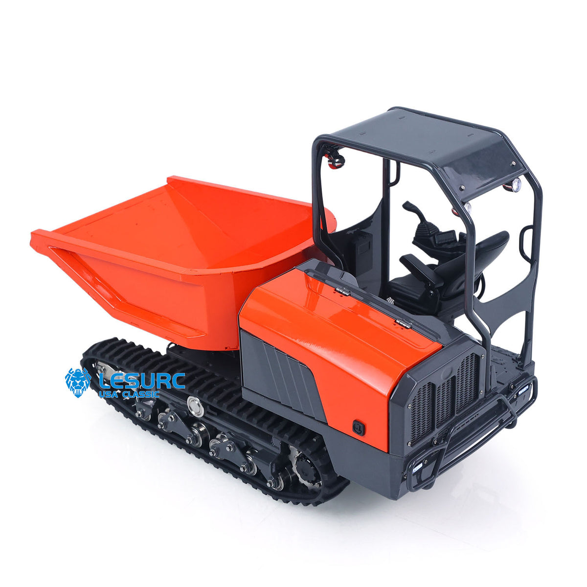 11.11 Flash Sale LESU Metal 1/14 Hydraulic Remote Control Tracked Dumper KC300HR-5 RC Tipper Model Light Sound System FlySky Radio