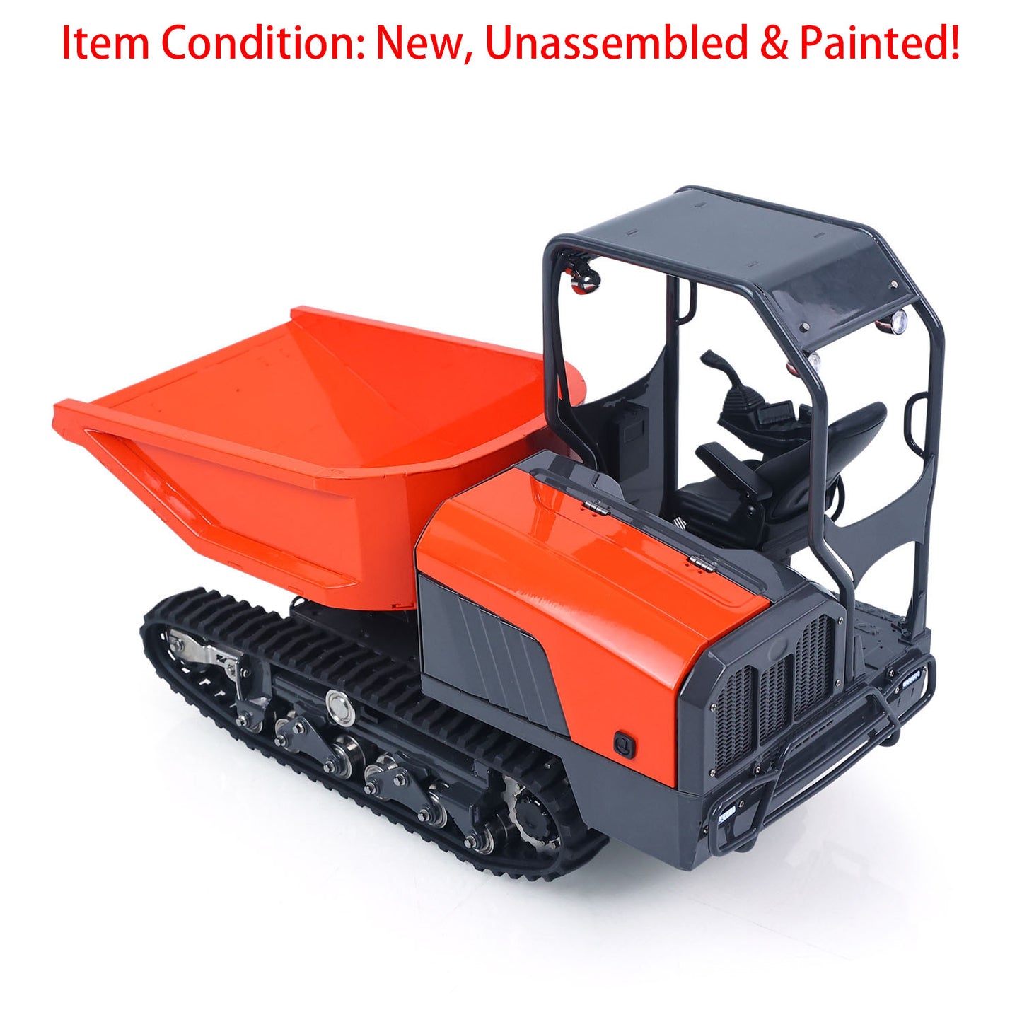 1/14 Hydraulic Remote Control Tracked Dumper KC300HR-5 Unpainted KIT LESU Metal RC Tipper Model Light Sound System No Battery