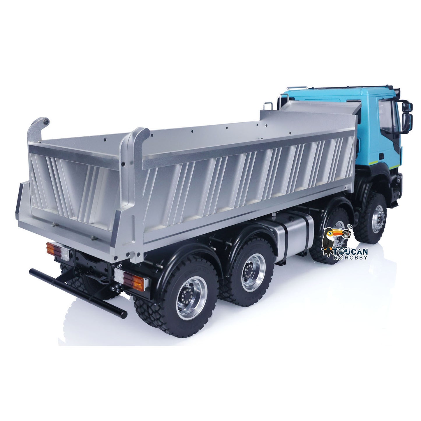 LESU 1/14 Ready To Run Remote Controlled Hydraulic Dump Car 8X8 for Metal Chassis Dumper Trucks Construction Vehicle E350 Charger