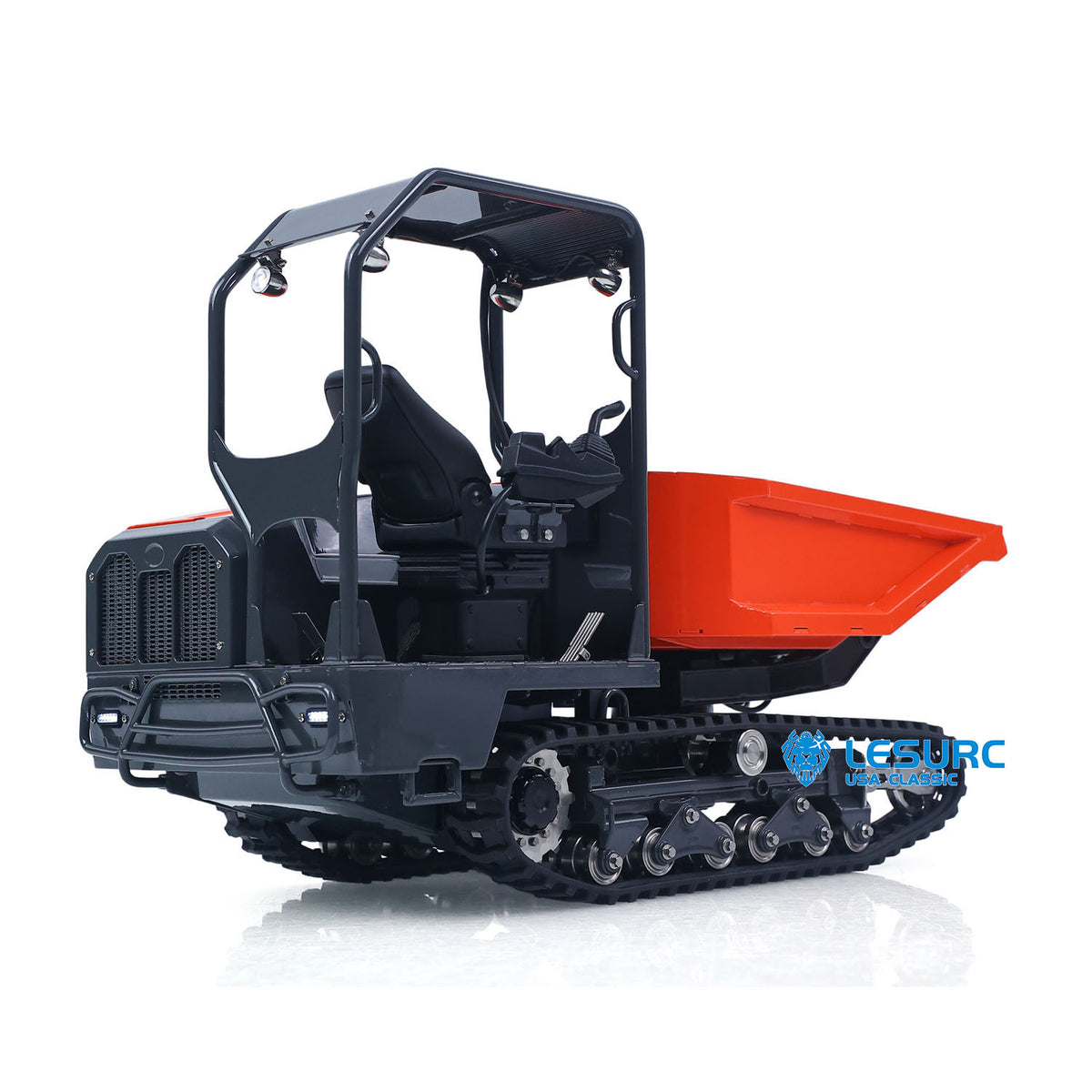 11.11 Flash Sale LESU Metal 1/14 Hydraulic Remote Control Tracked Dumper KC300HR-5 RC Tipper Model Light Sound System FlySky Radio