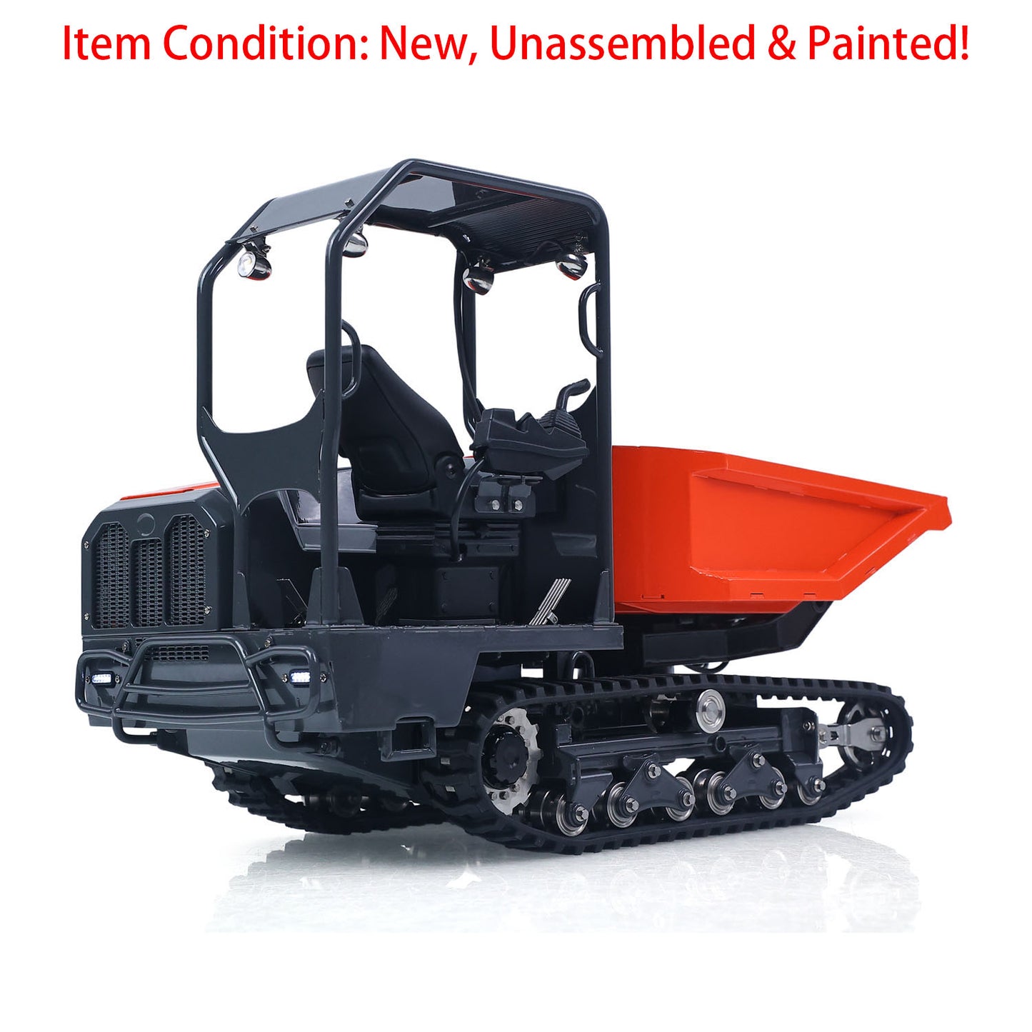 1/14 Hydraulic Remote Control Tracked Dumper KC300HR-5 Unpainted KIT LESU Metal RC Tipper Model Light Sound System No Battery