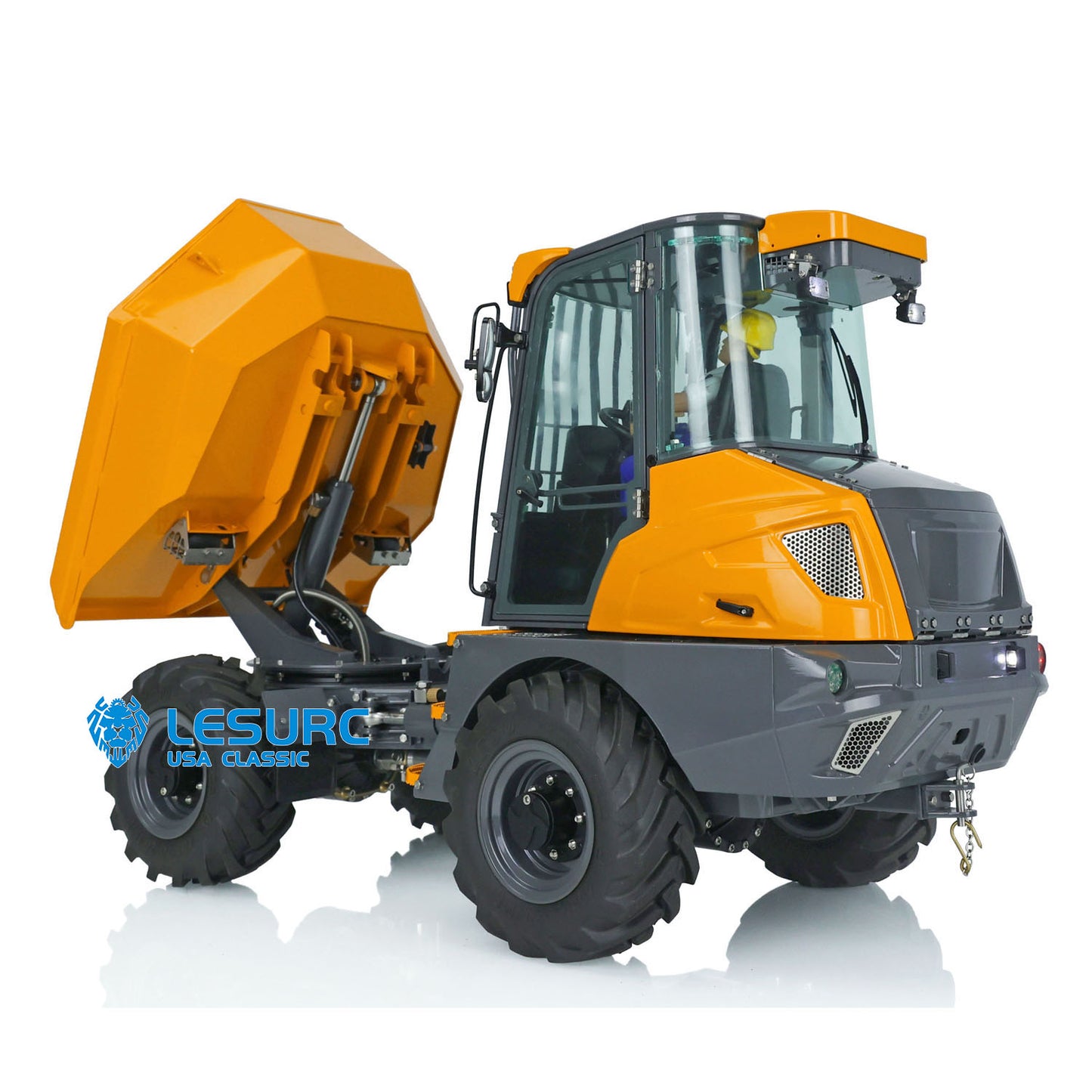 LESU AOUE 6MDX 1/14 Metal 4X4 Hydraulic Articulated RC Dumper Truck Differential Lock Axles Brushless ESC Sound Light System