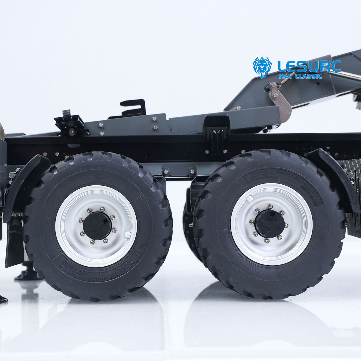 LESU A0066 1/14 Metal Hydraulic RC Roll Off Trailer Telescopic/Folding Hooklift with Support Legs 5CH Reversing Valve Lights