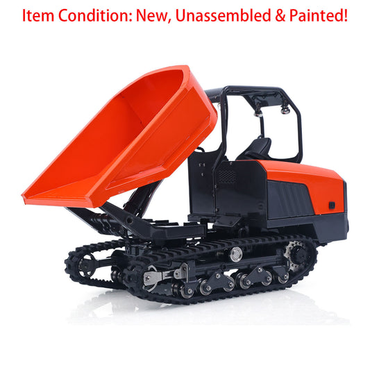 1/14 Hydraulic Remote Control Tracked Dumper KC300HR-5 Unpainted KIT LESU Metal RC Tipper Model Light Sound System No Battery