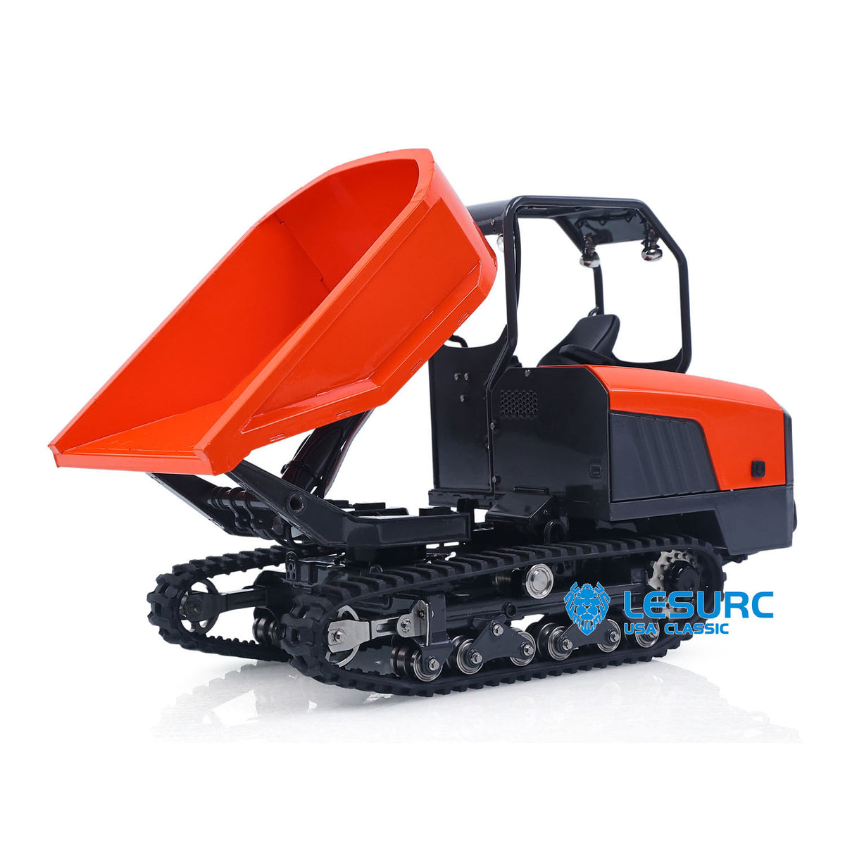 11.11 Flash Sale LESU Metal 1/14 Hydraulic Remote Control Tracked Dumper KC300HR-5 RC Tipper Model Light Sound System FlySky Radio