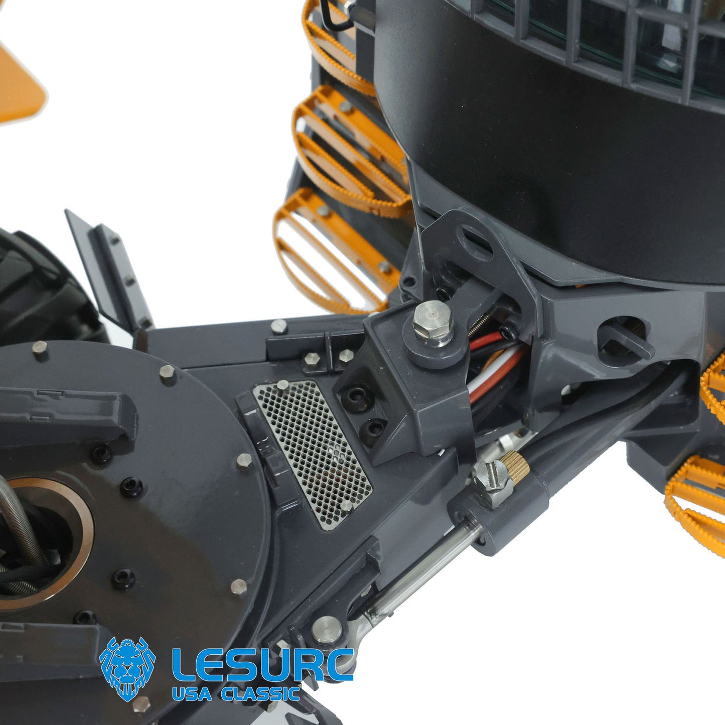 LESU AOUE 6MDX 1/14 Metal 4X4 Hydraulic Articulated RC Dumper Truck Differential Lock Axles Brushless ESC Sound Light System