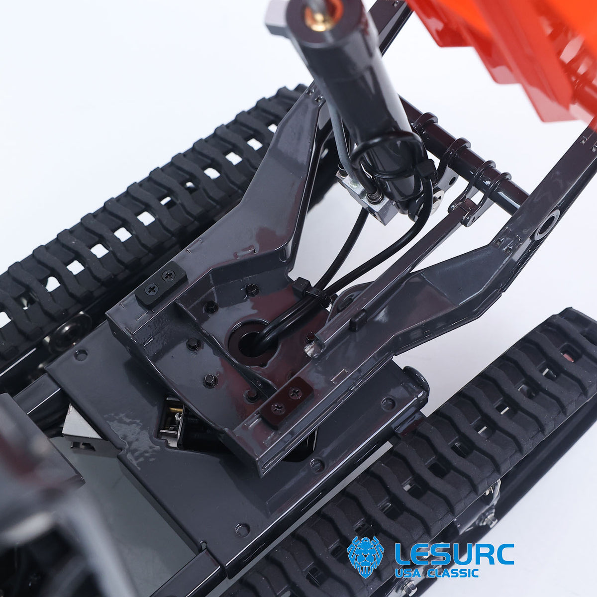 11.11 Flash Sale LESU Metal 1/14 Hydraulic Remote Control Tracked Dumper KC300HR-5 RC Tipper Model Light Sound System FlySky Radio