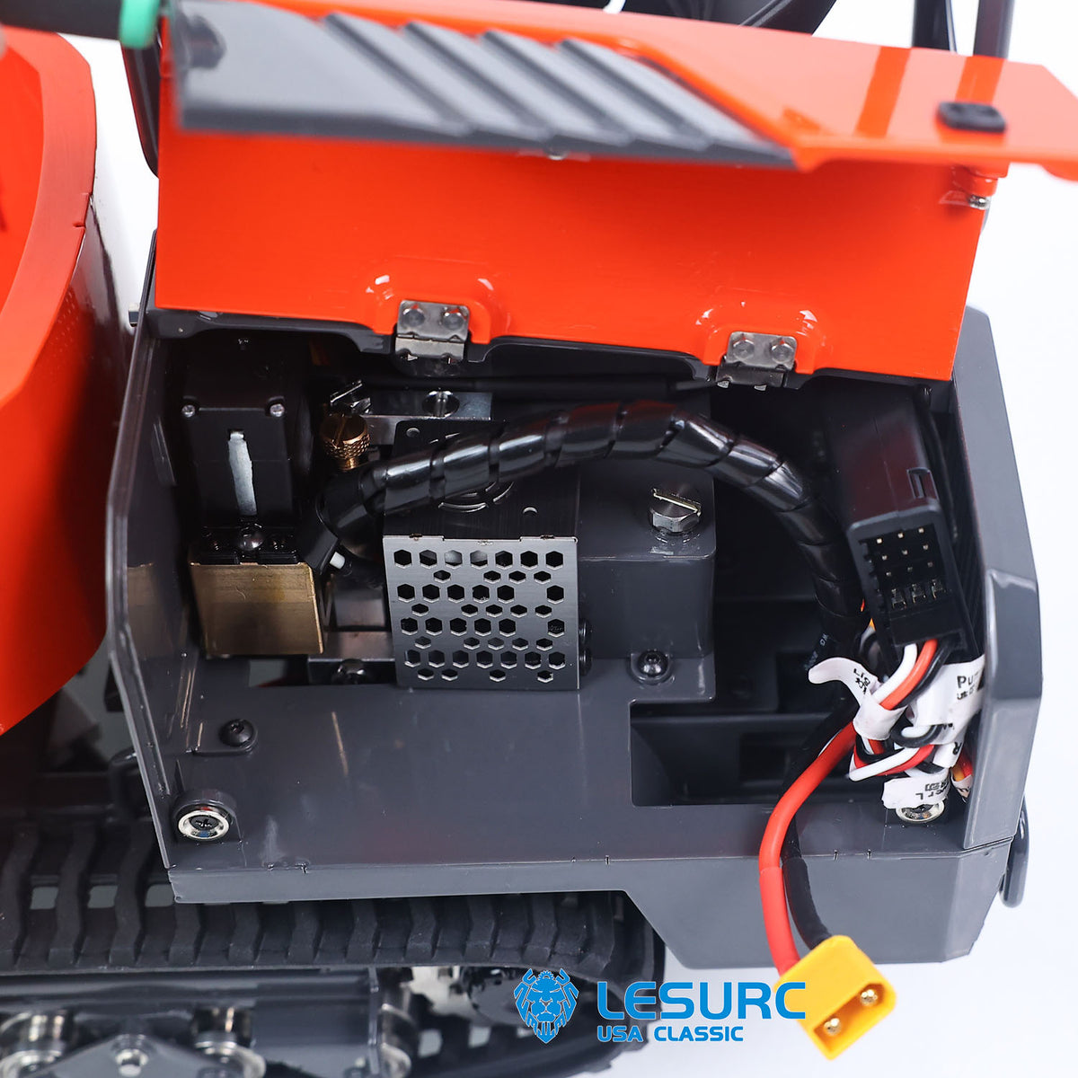 11.11 Flash Sale LESU Metal 1/14 Hydraulic Remote Control Tracked Dumper KC300HR-5 RC Tipper Model Light Sound System FlySky Radio