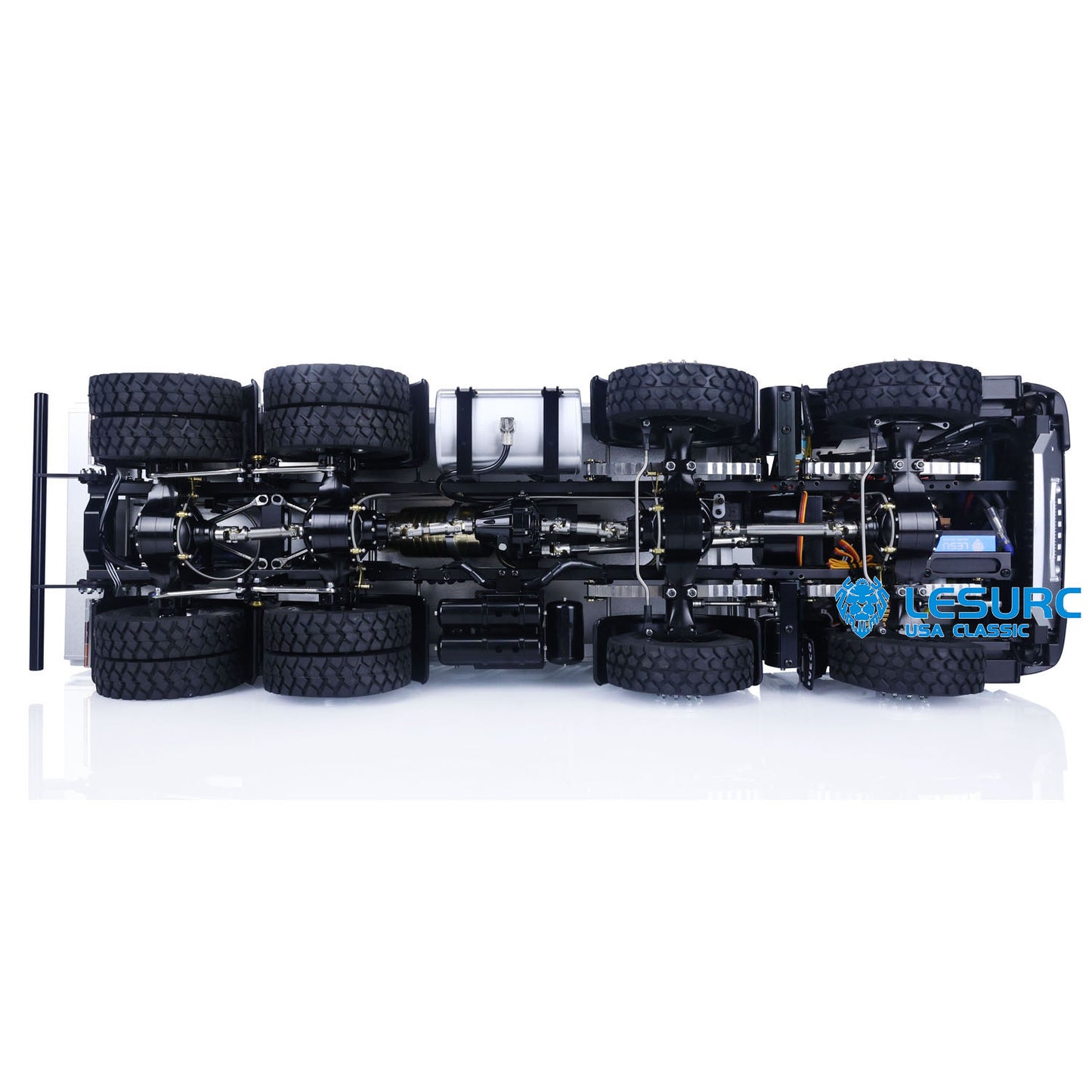 LESU 1/14 8X8 RC Hydraulic Tipper Car for Radio Control Dumper Truck Model Construction Vehicle Sound Light System Motor Driver