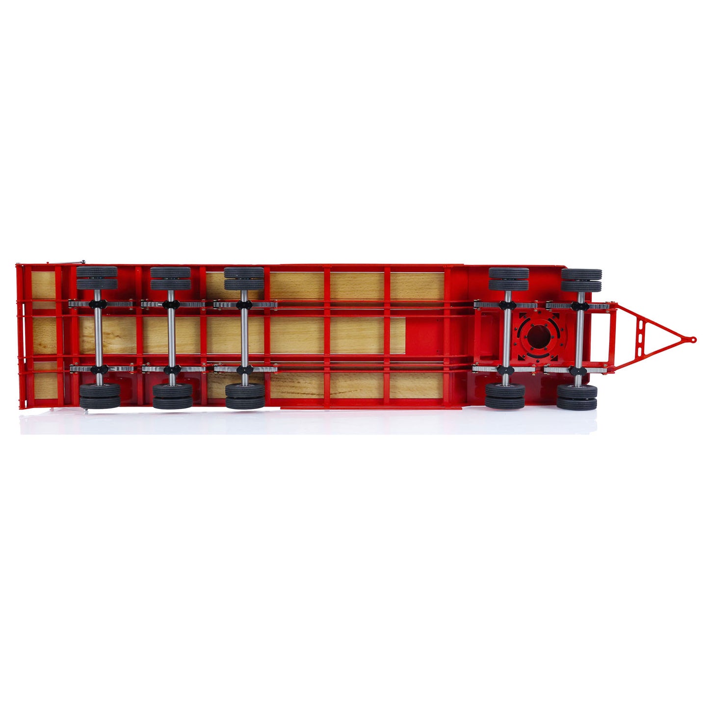 Metal Flatbed Trailer for LESU 1/14 RC Hydraulic Dumper Remote Controlled Truck Tipper Car Spare Parts DIY Painted
