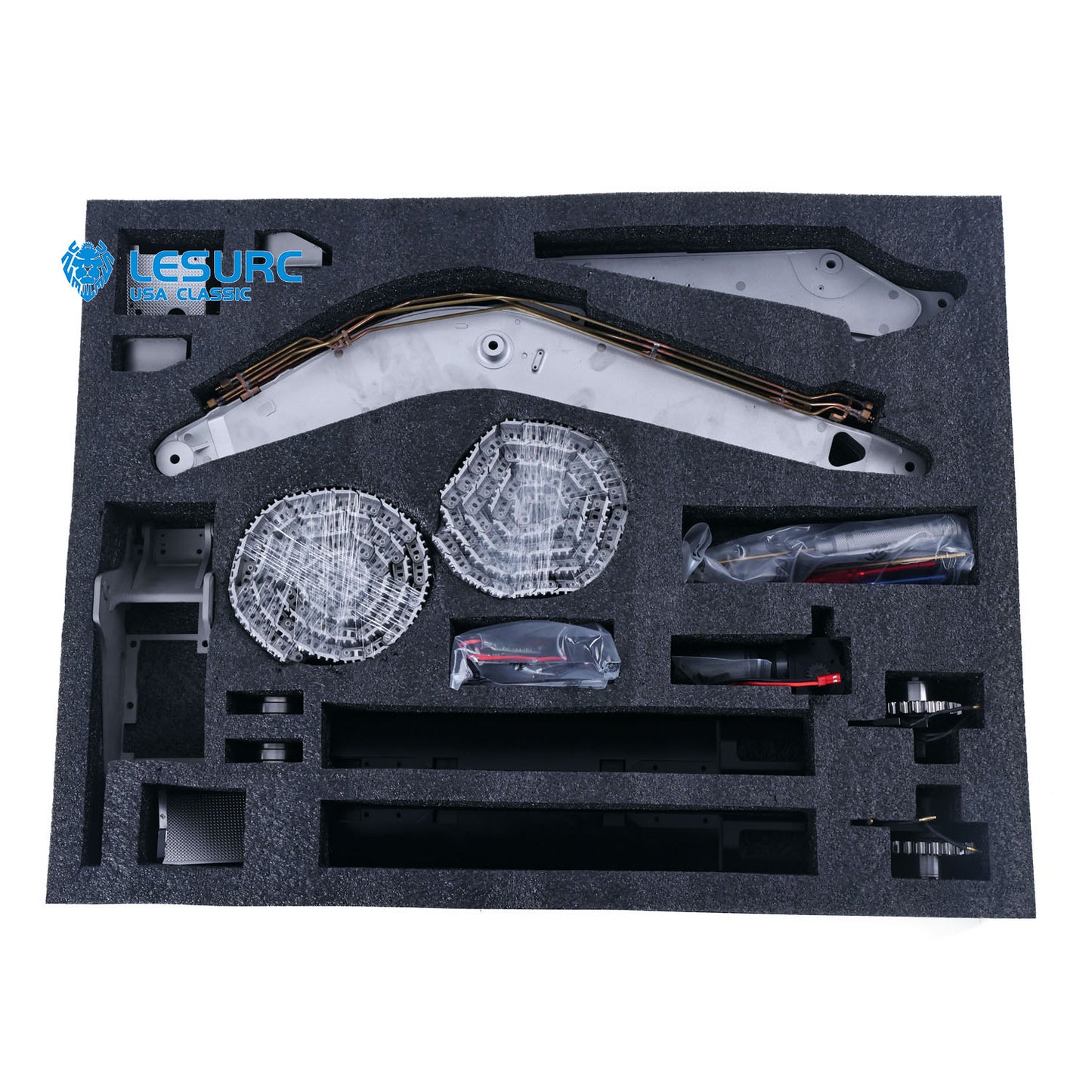 LESU LR945 RC Hydraulic Excavator 1/14 Metal Tracked Remote Controlled Digger Kits W/ Motor Servo ESC Light DIY Metal tracked Excavator