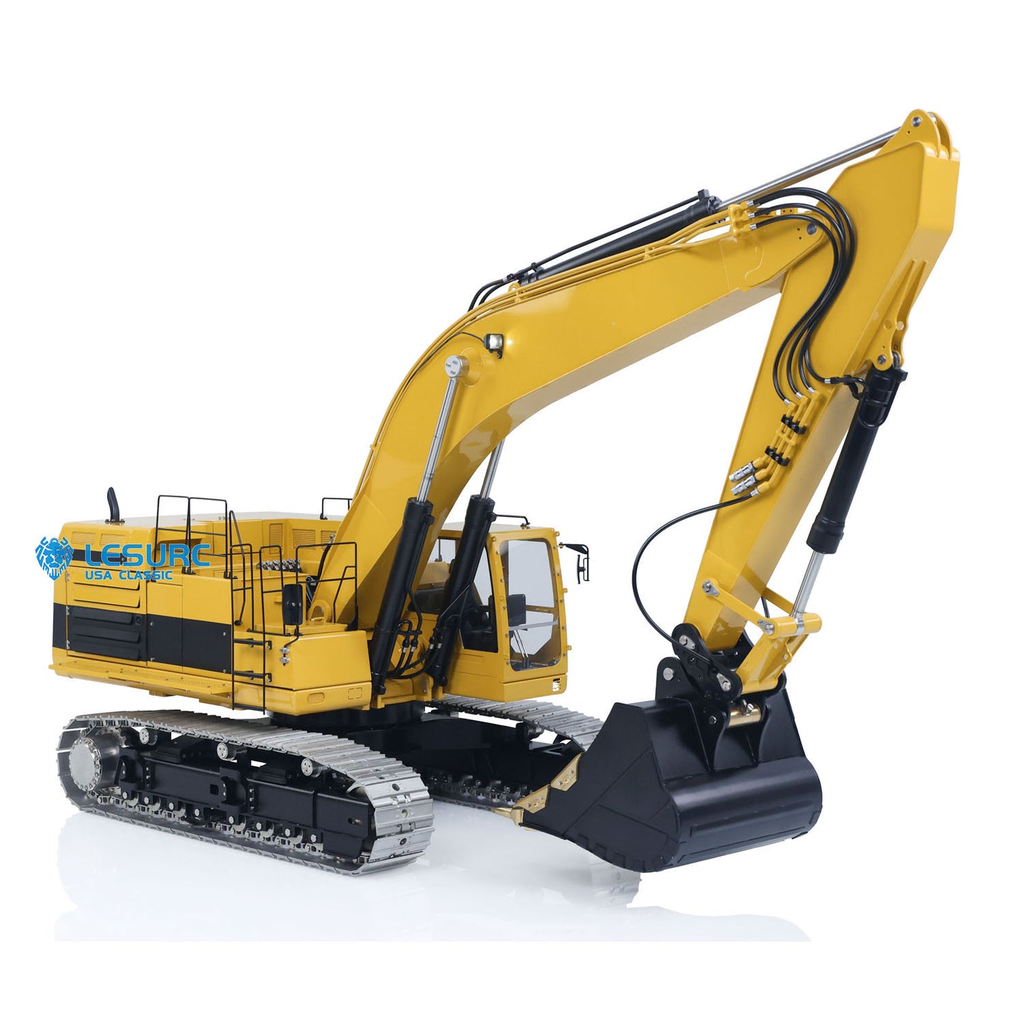 LESU 1/14 RC Hydraulic Excavator C374F Remote Controlled Heavy Digger Machine Sound Smoke Light LCD Screen 6CH Valve Motor ESC