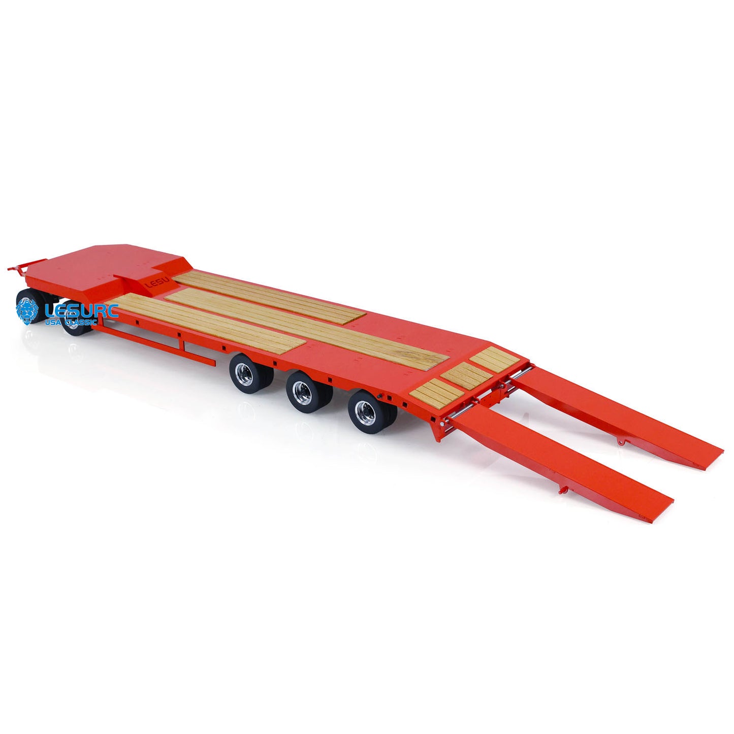 LESU 1/14 Metal RC Flatbed Trailer Transport Vehicle for RC Tractor Truck Model Remote Control Construction Enthusiasts