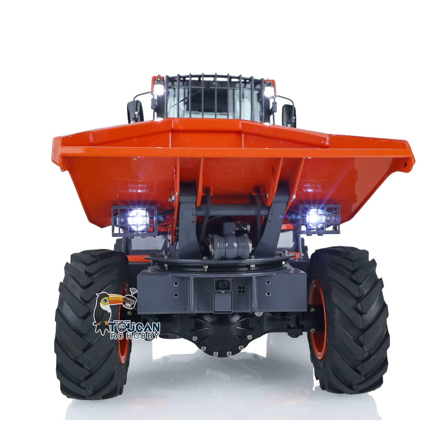 In Stock LESU 1/14 Scale Metal Remote Controlled Hydraulic Articulated Dumper AOUE 6MDX Ready To Run 4X4 Tipper Truck W/ Sound Light System